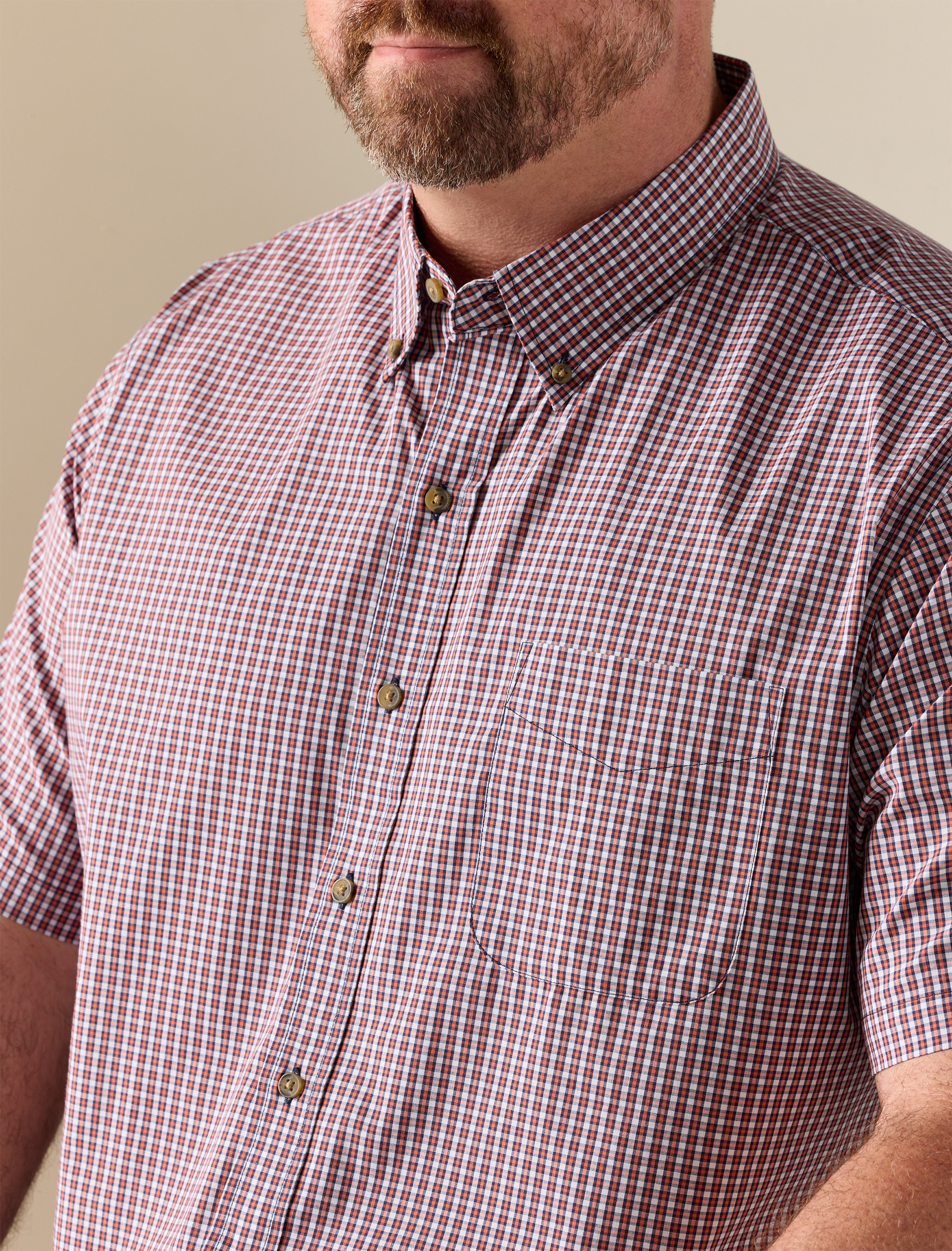 Easy-Care Medium Plaid Sport Shirt