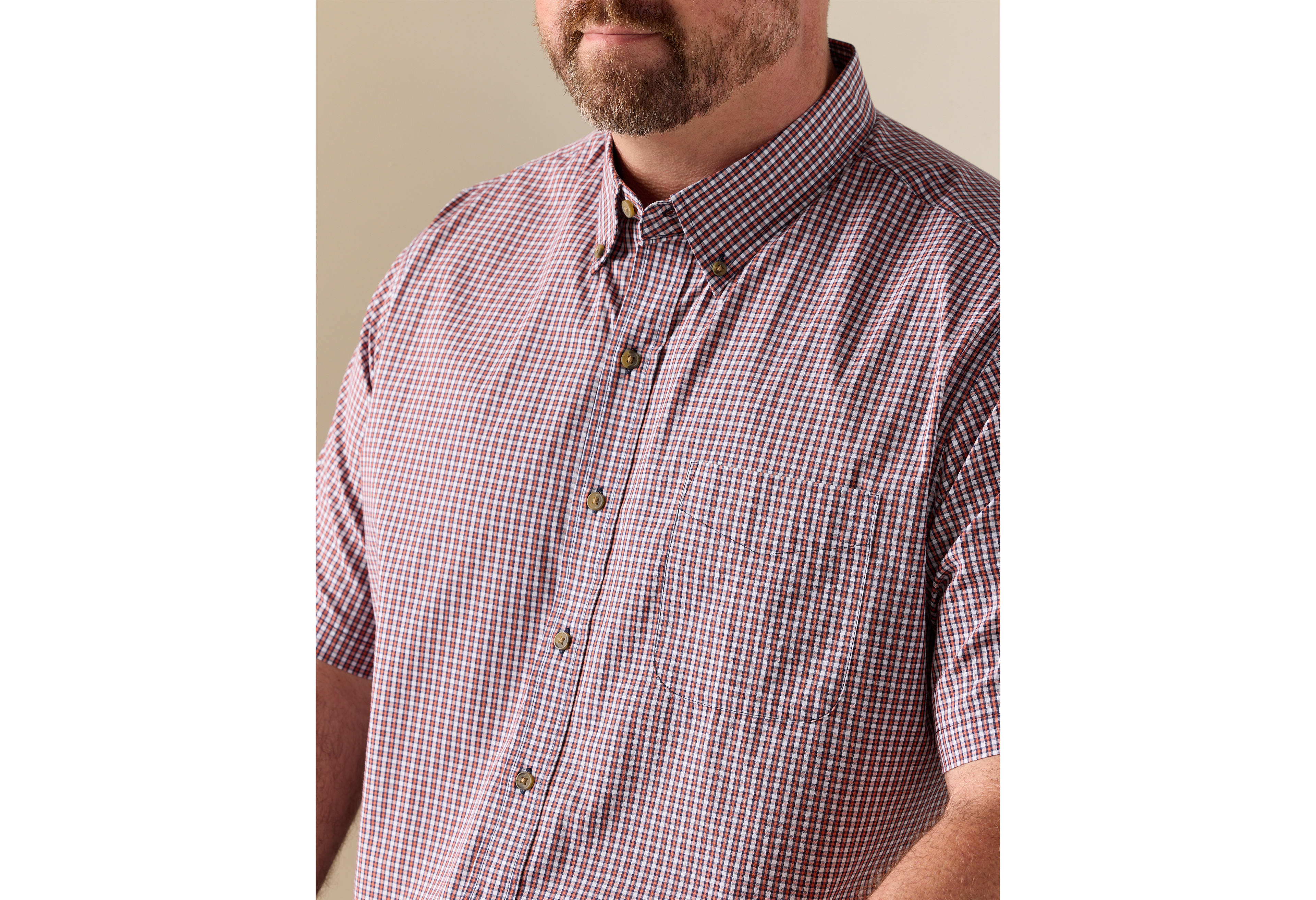 Easy-Care Medium Plaid Sport Shirt