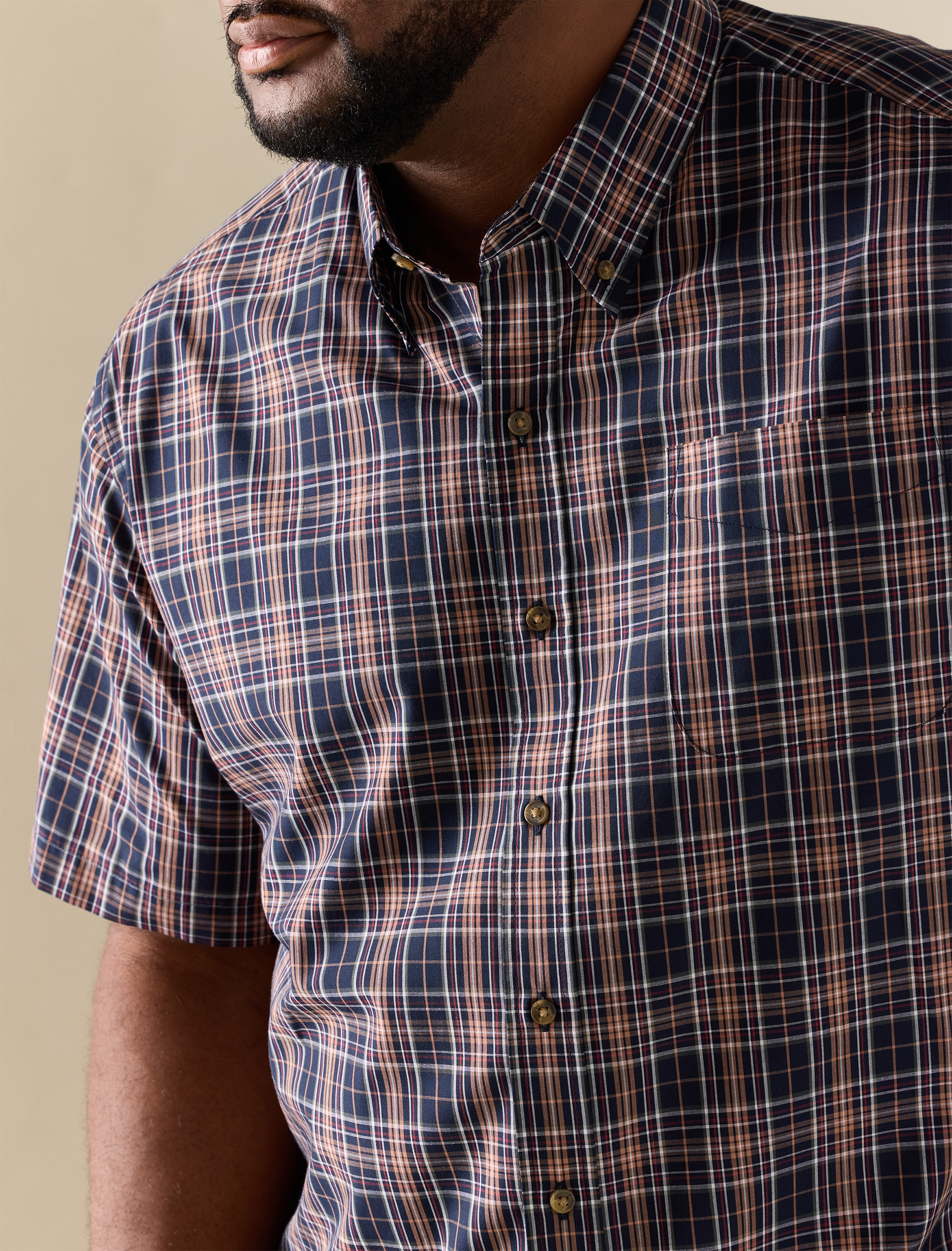Easy-Care Plaid Sport Shirt