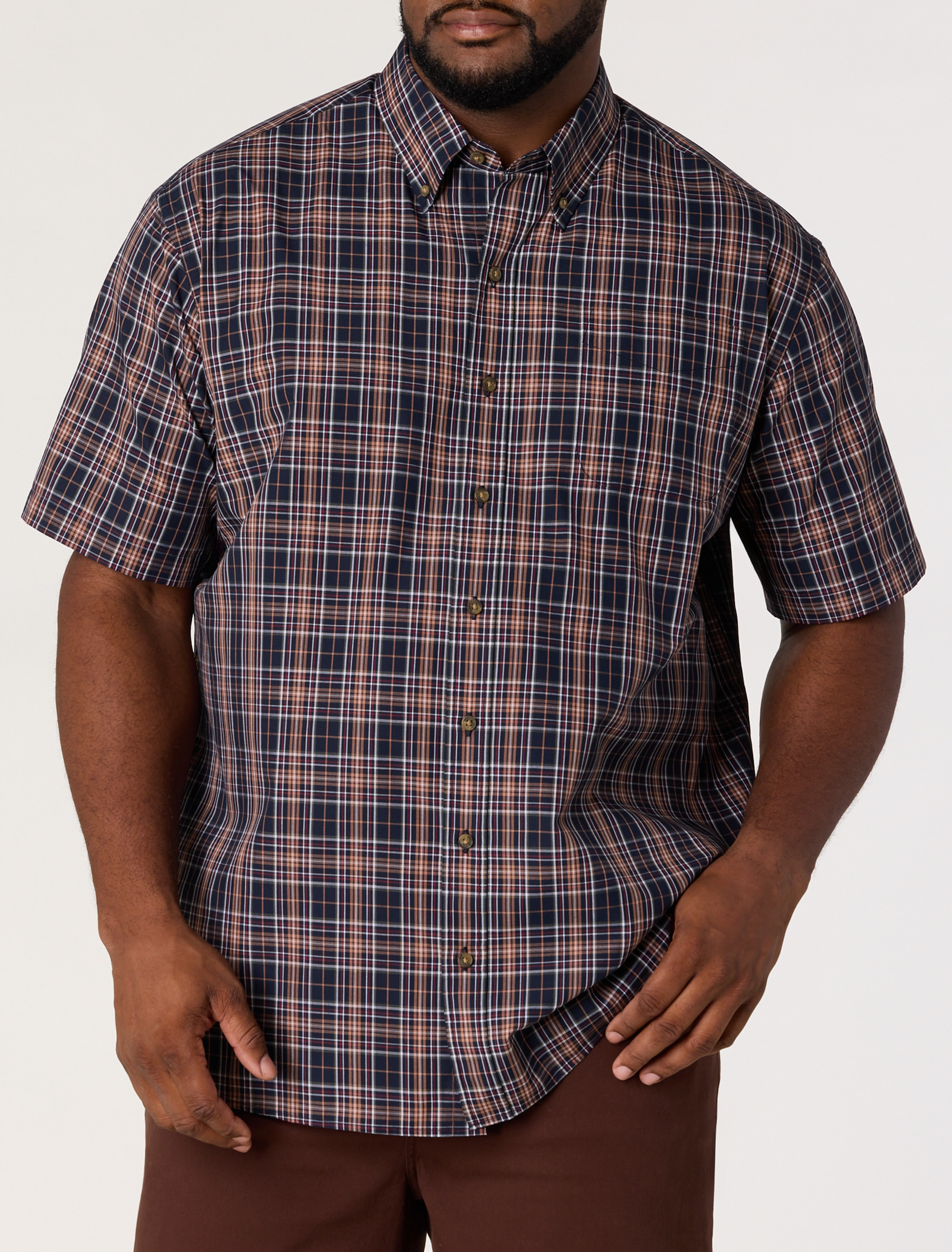 Easy-Care Plaid Sport Shirt