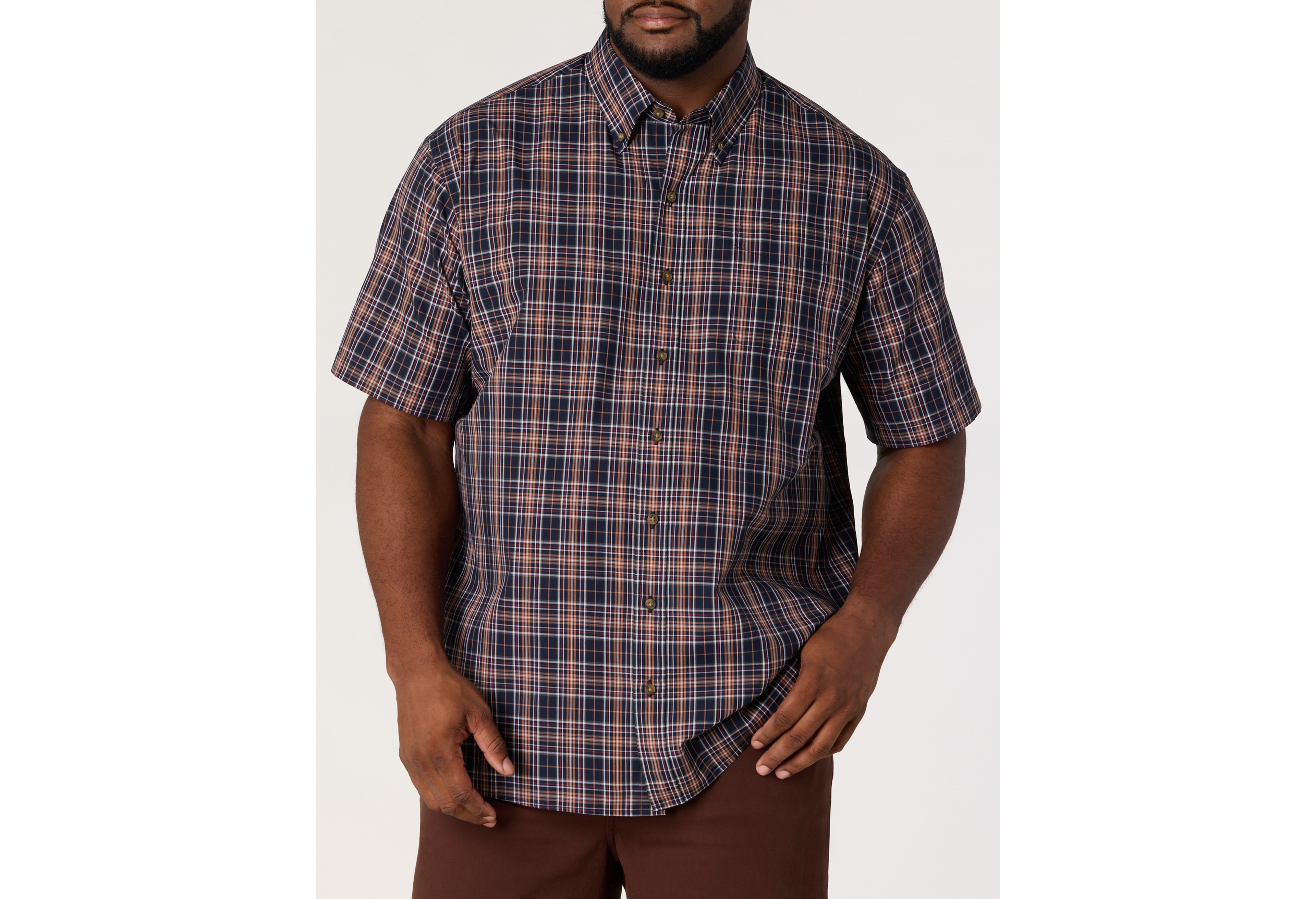 Easy-Care Plaid Sport Shirt