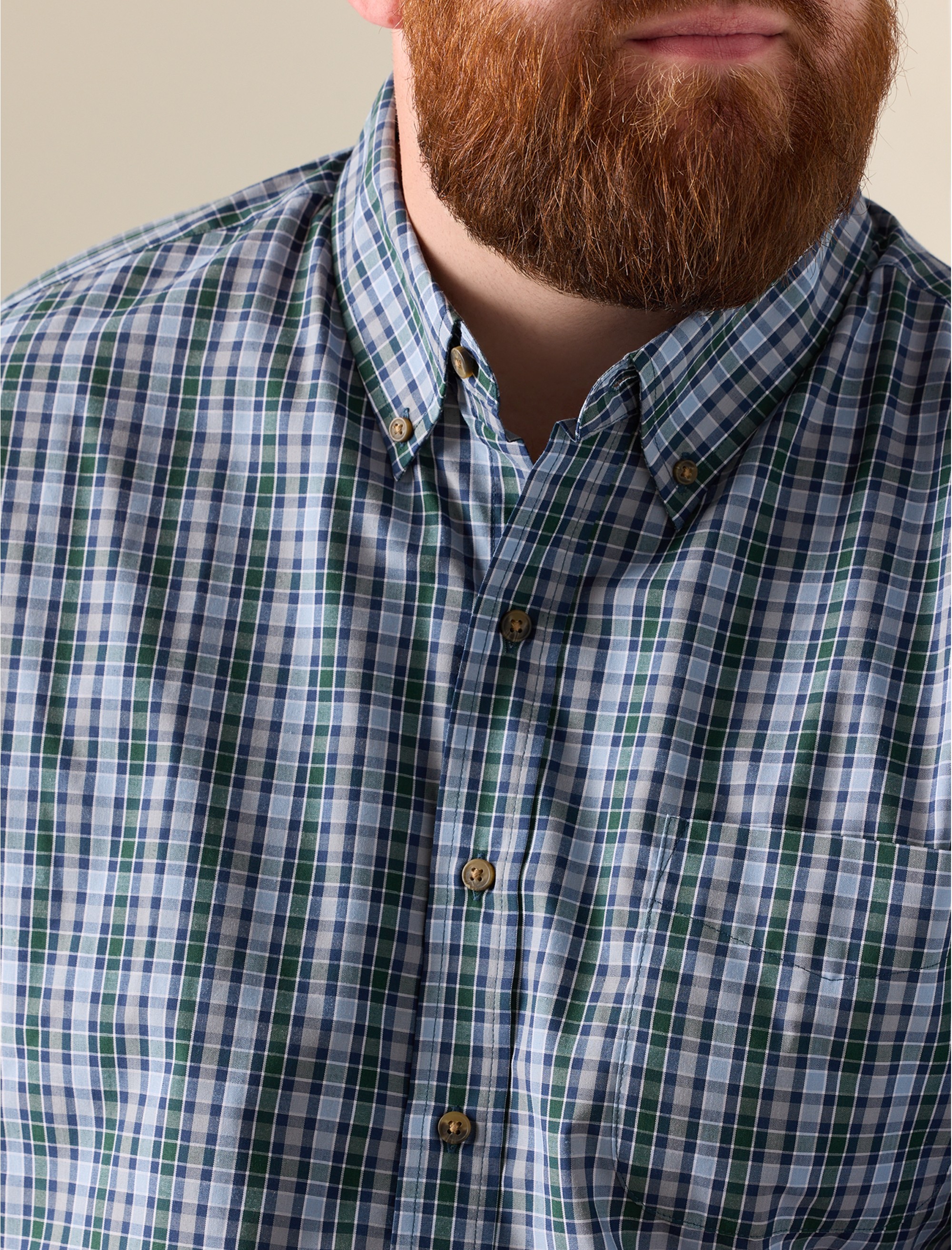 Easy-Care Medium Plaid Sport Shirt - thumbnail 3