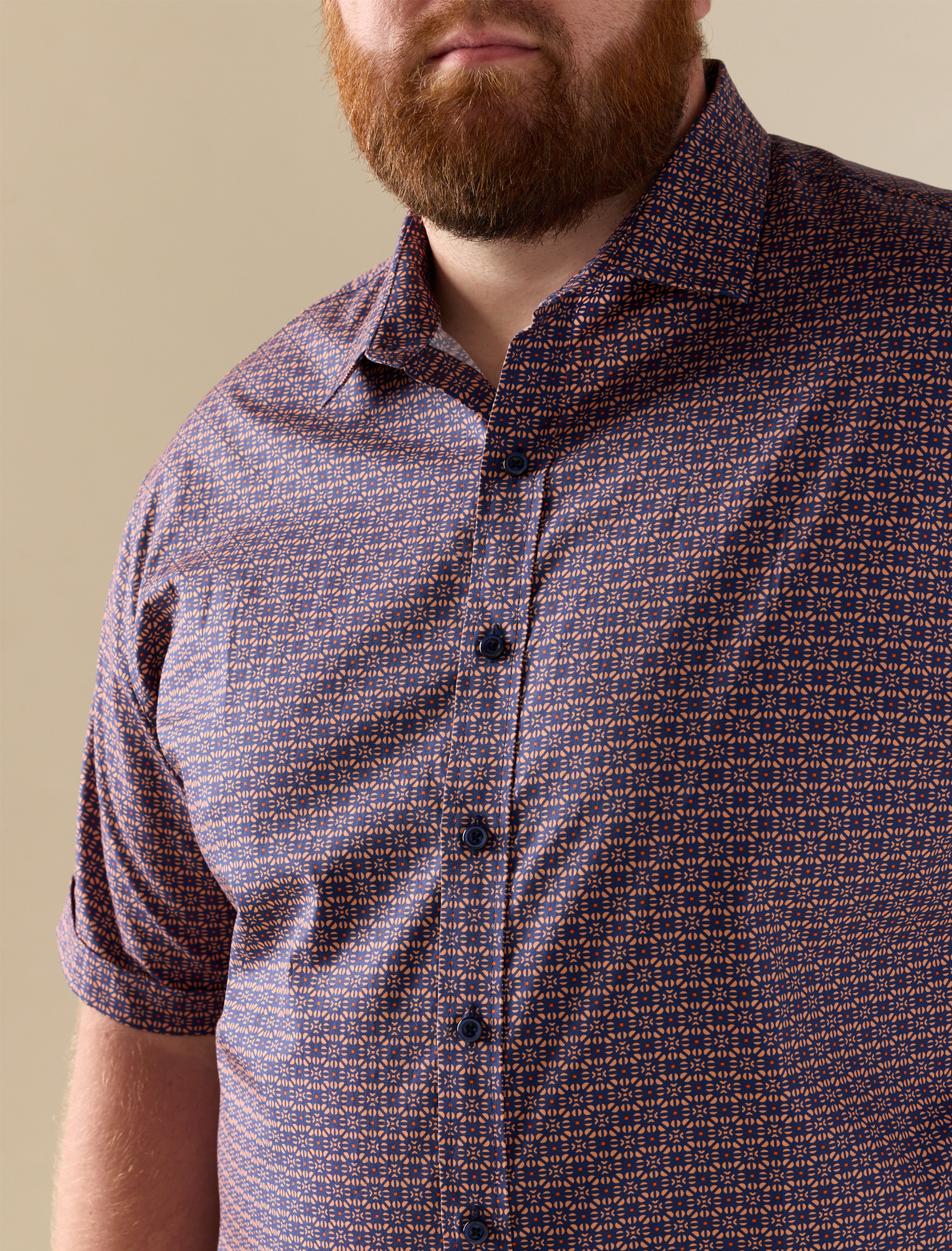 Geometric Dot Print Sport Shirt