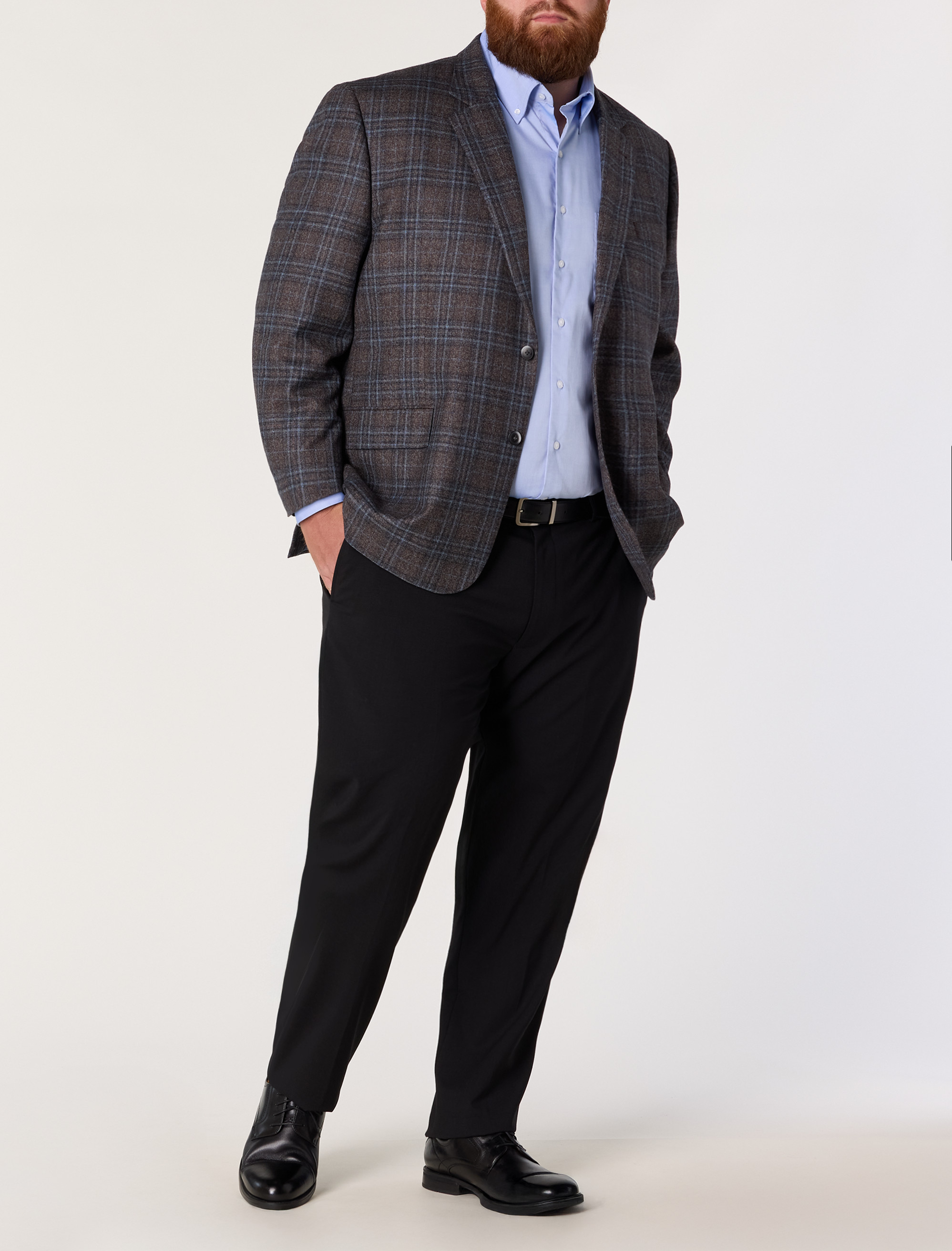 Washed Plaid Sport Coat
