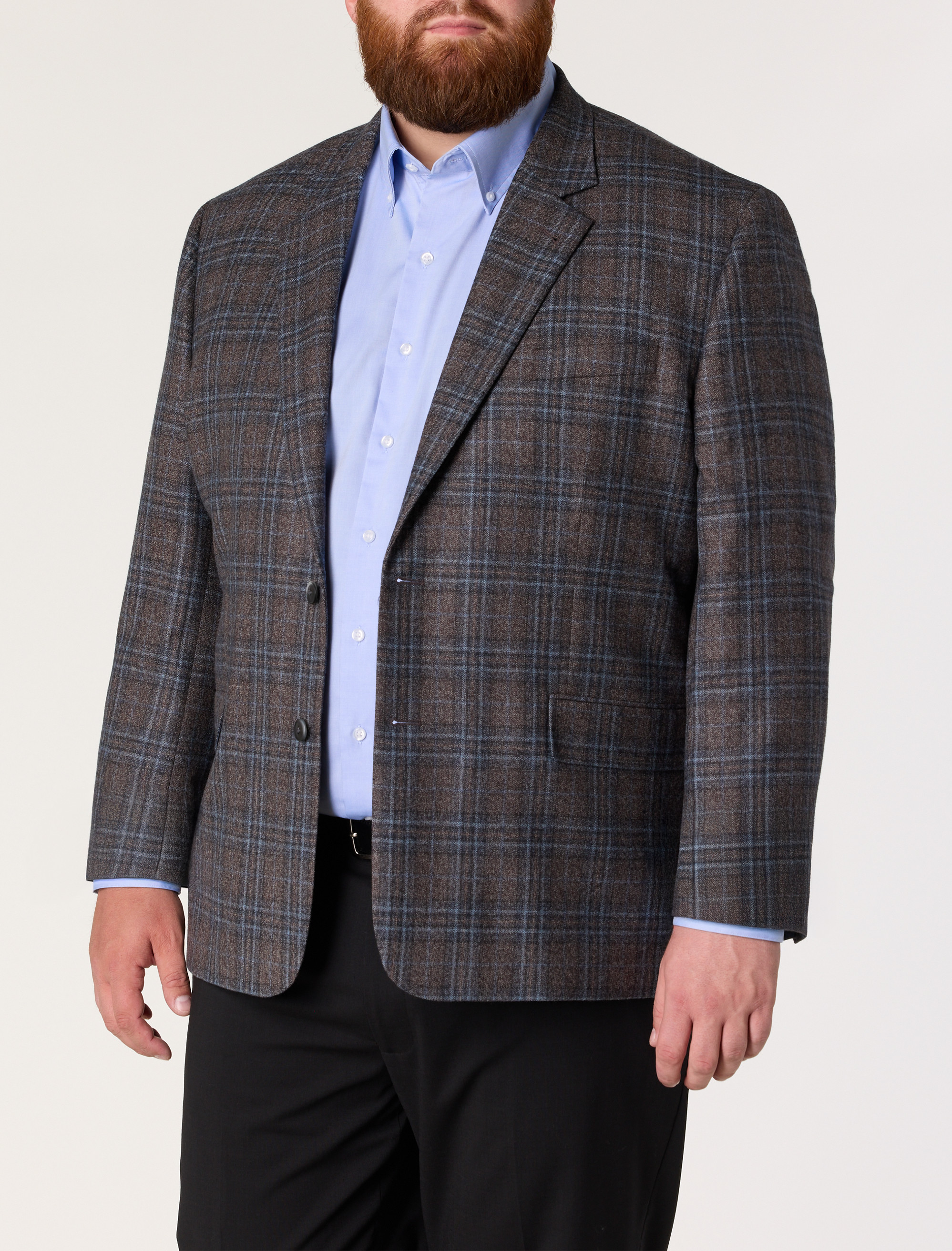 Washed Plaid Sport Coat