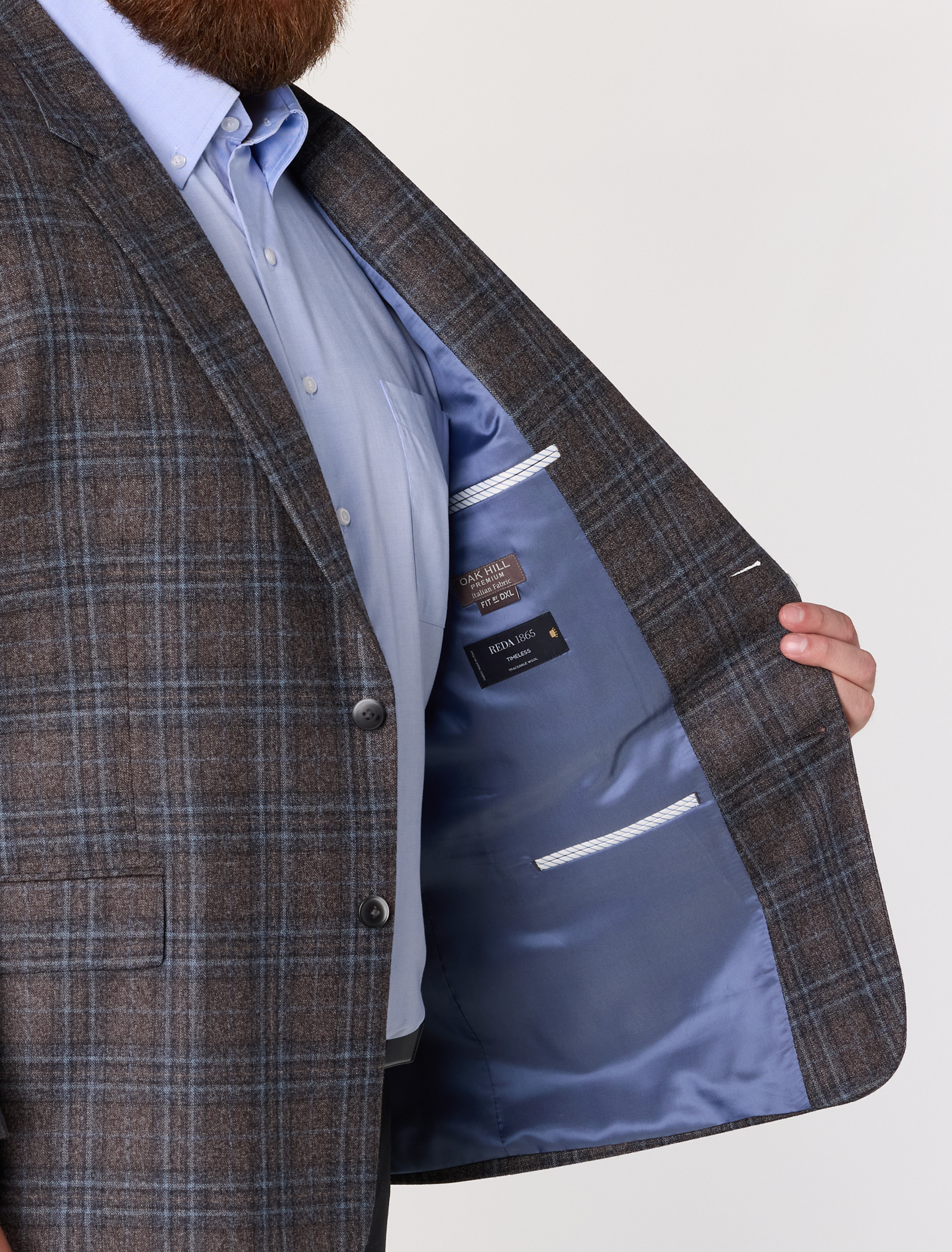Washed Plaid Sport Coat