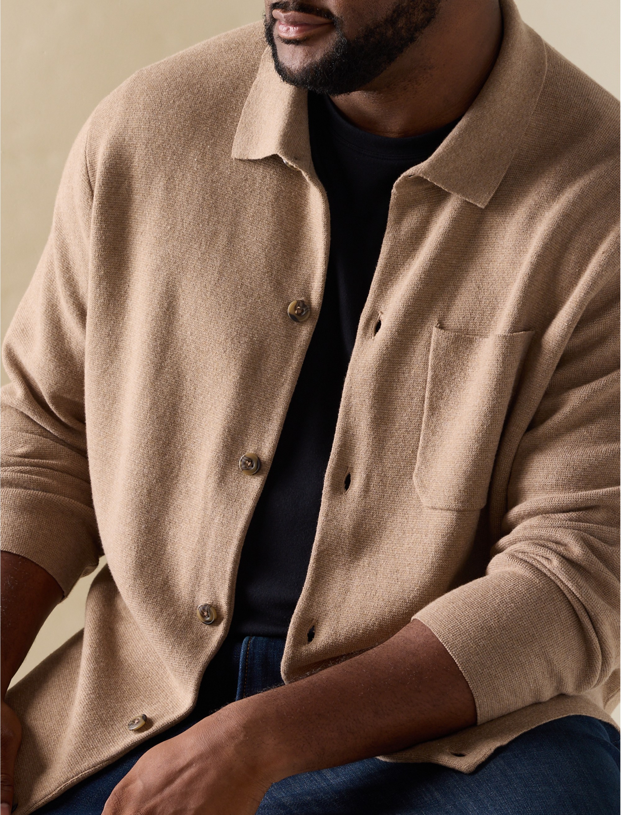 Button-Front Cardigan - thumbnail 3