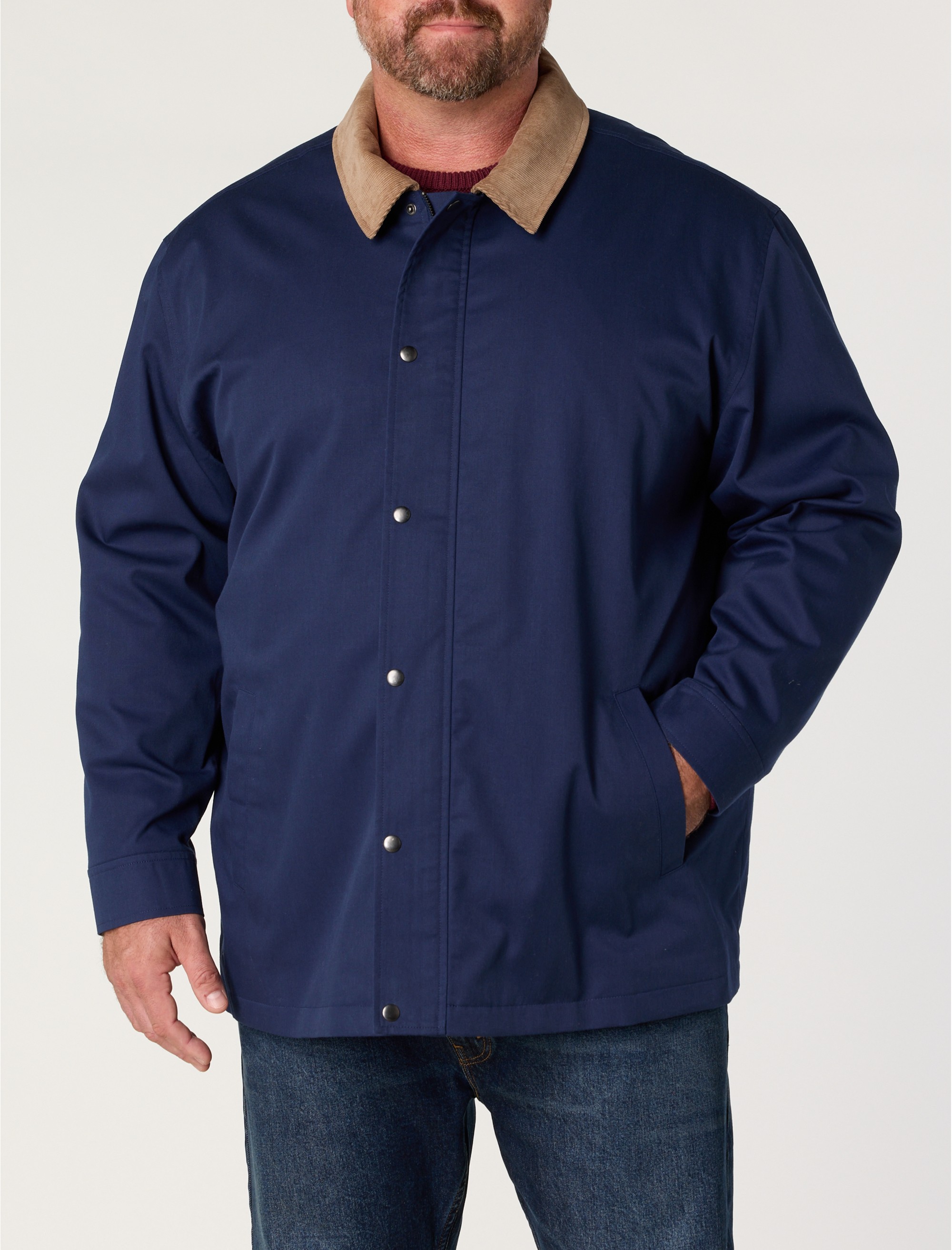 Corduroy Collar Barn Coat - thumbnail 3