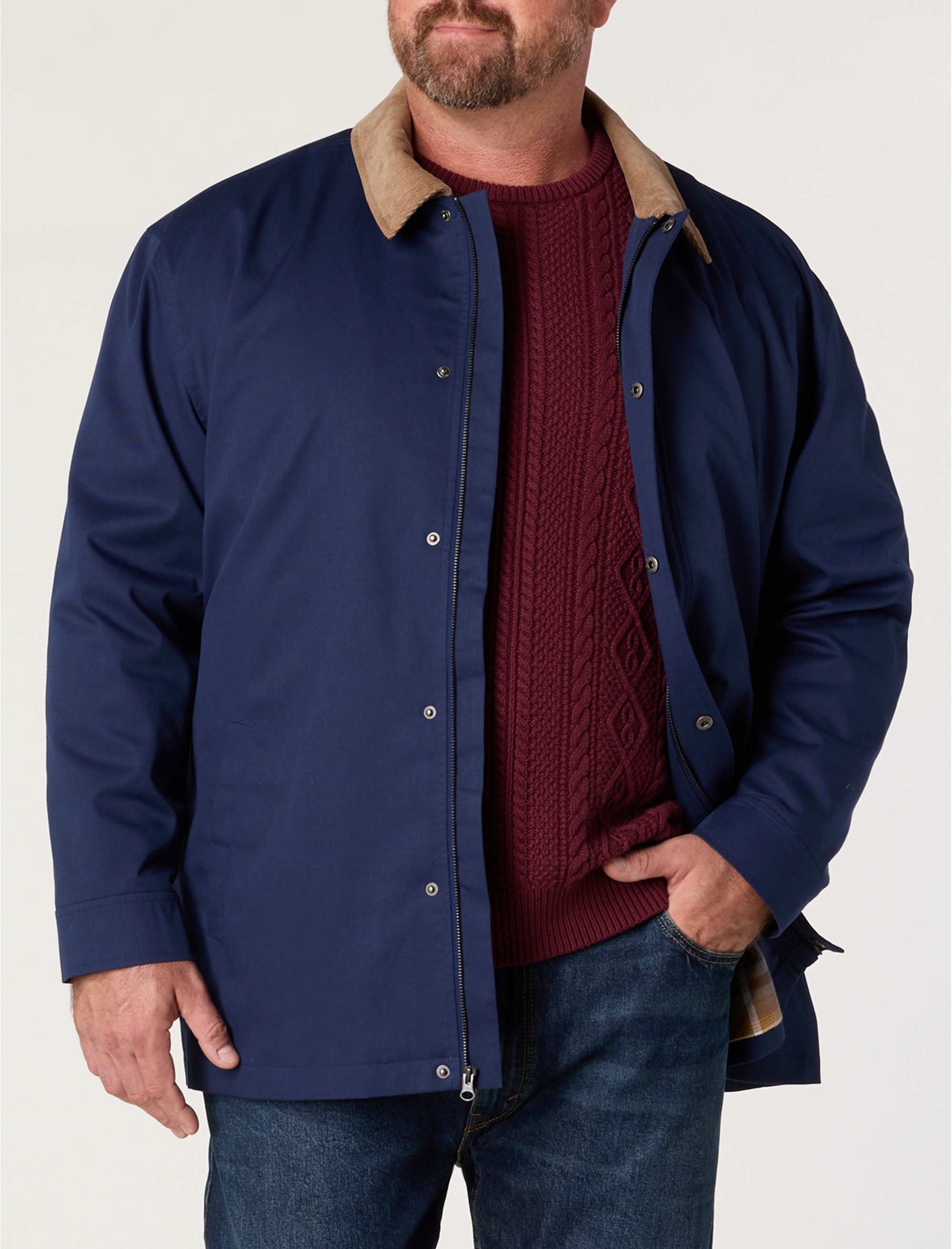 Corduroy Collar Barn Coat