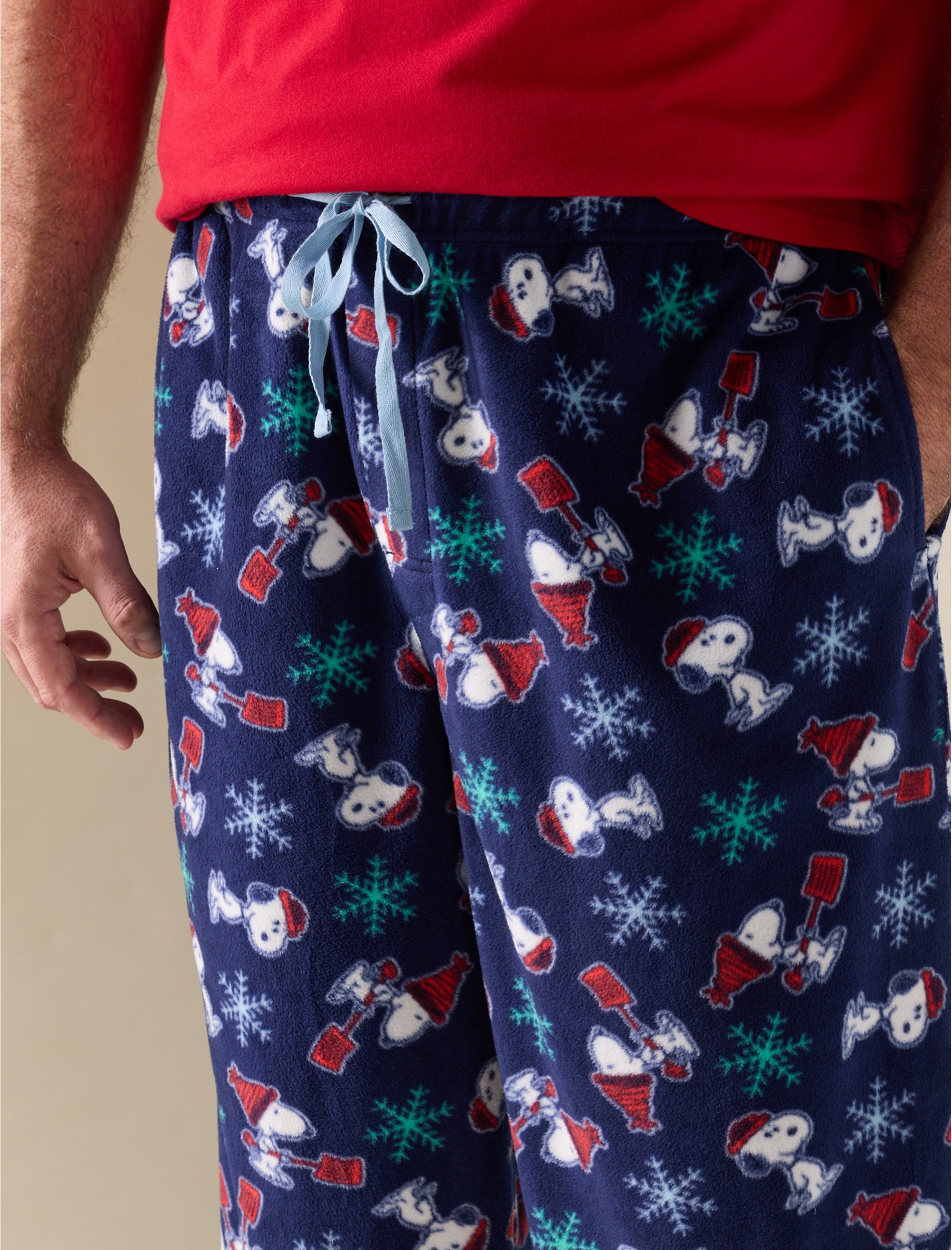 Snoopy Let It Snow Fleece Lounge Pants - thumbnail 3