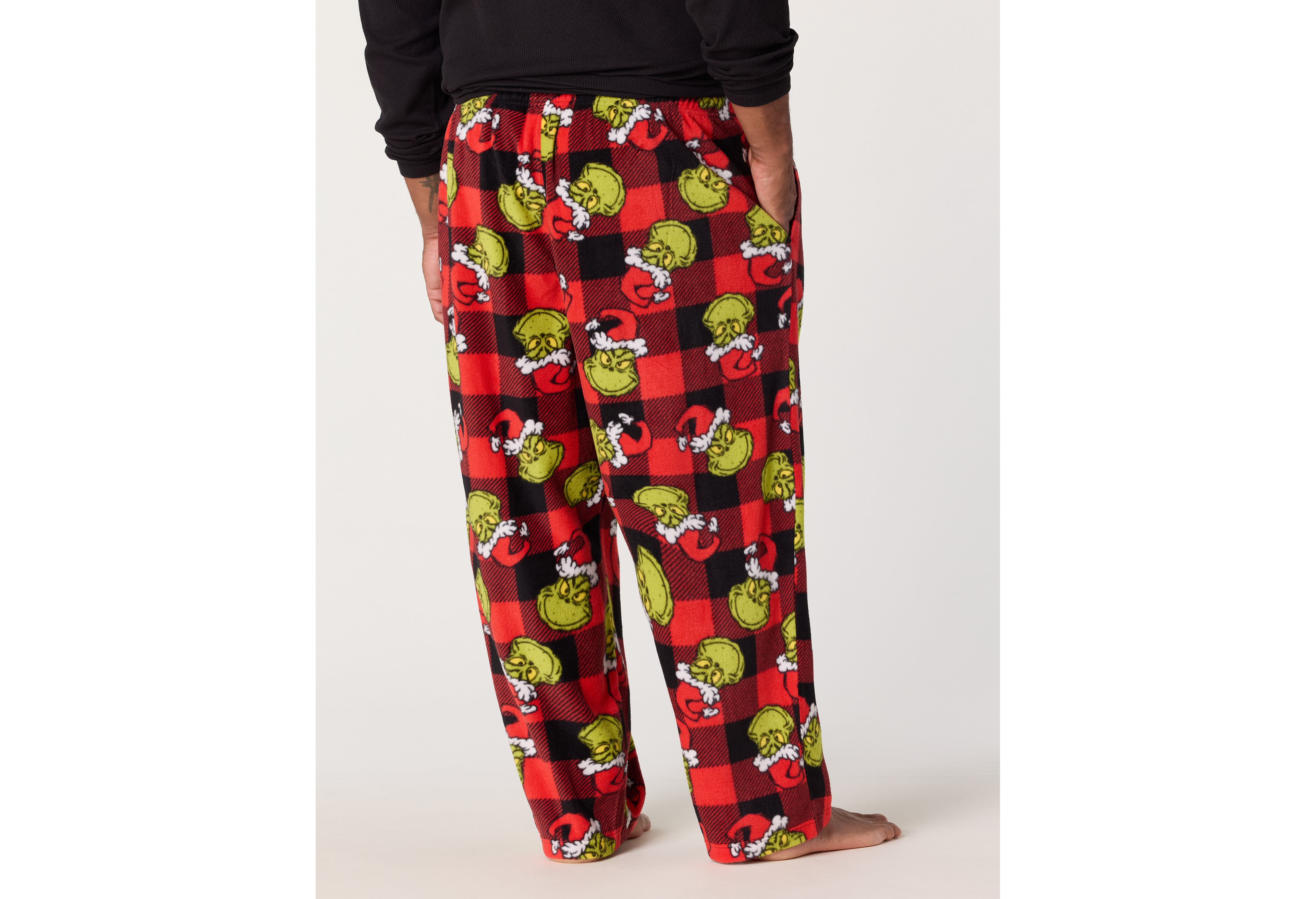 Grinch Santa Buffalo Plaid Lounge Pants