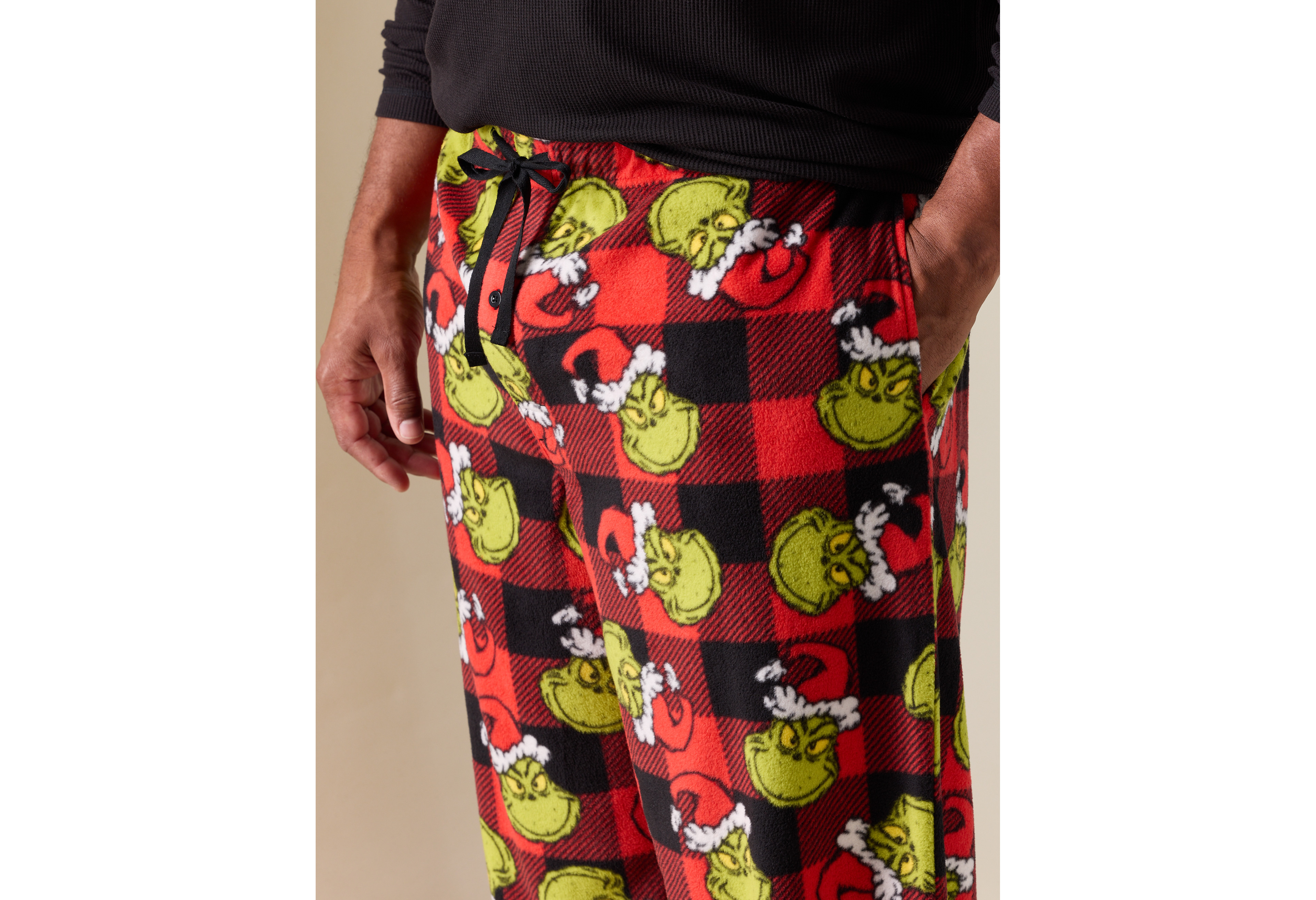 Grinch Santa Buffalo Plaid Lounge Pants