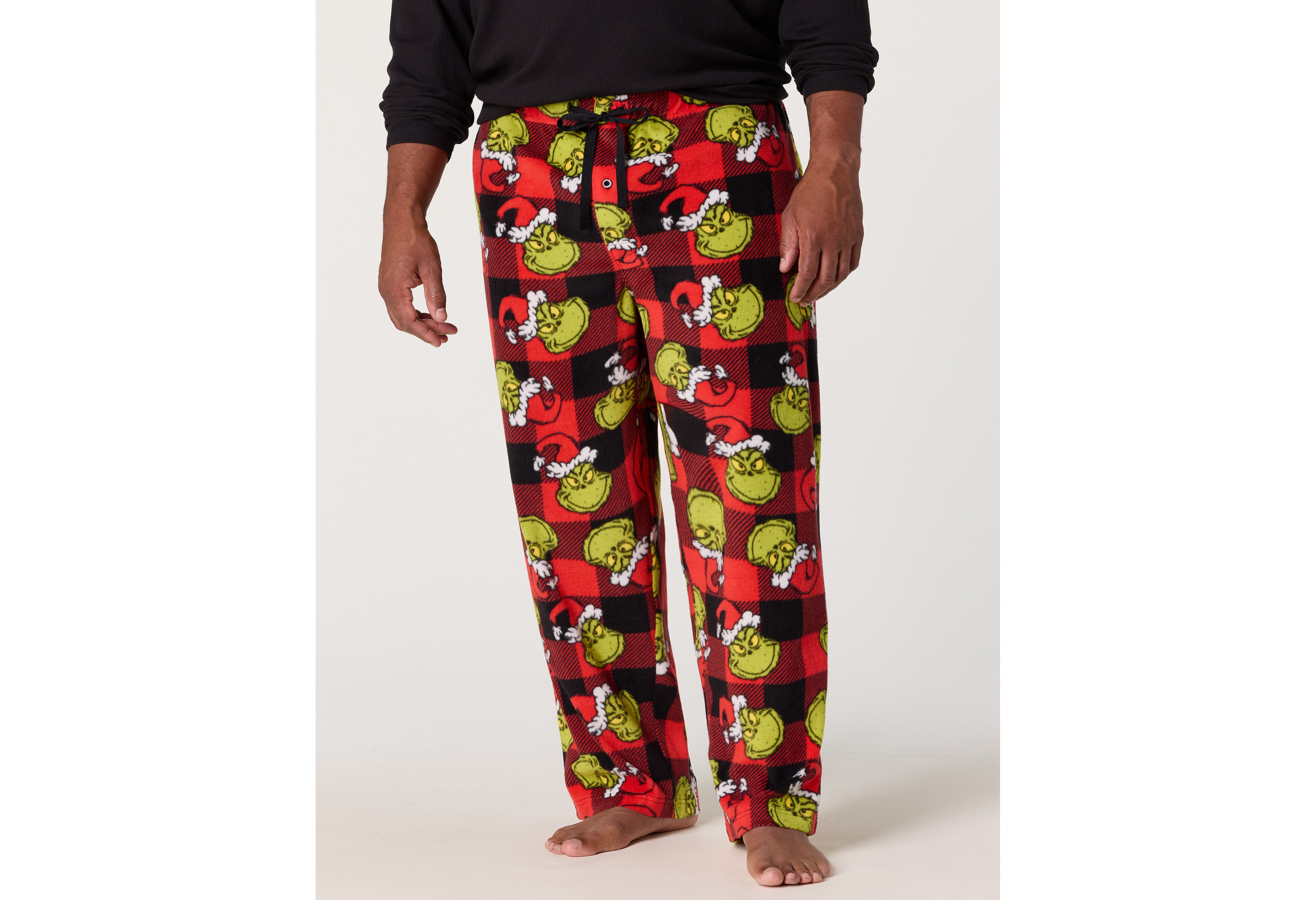 Grinch Santa Buffalo Plaid Lounge Pants