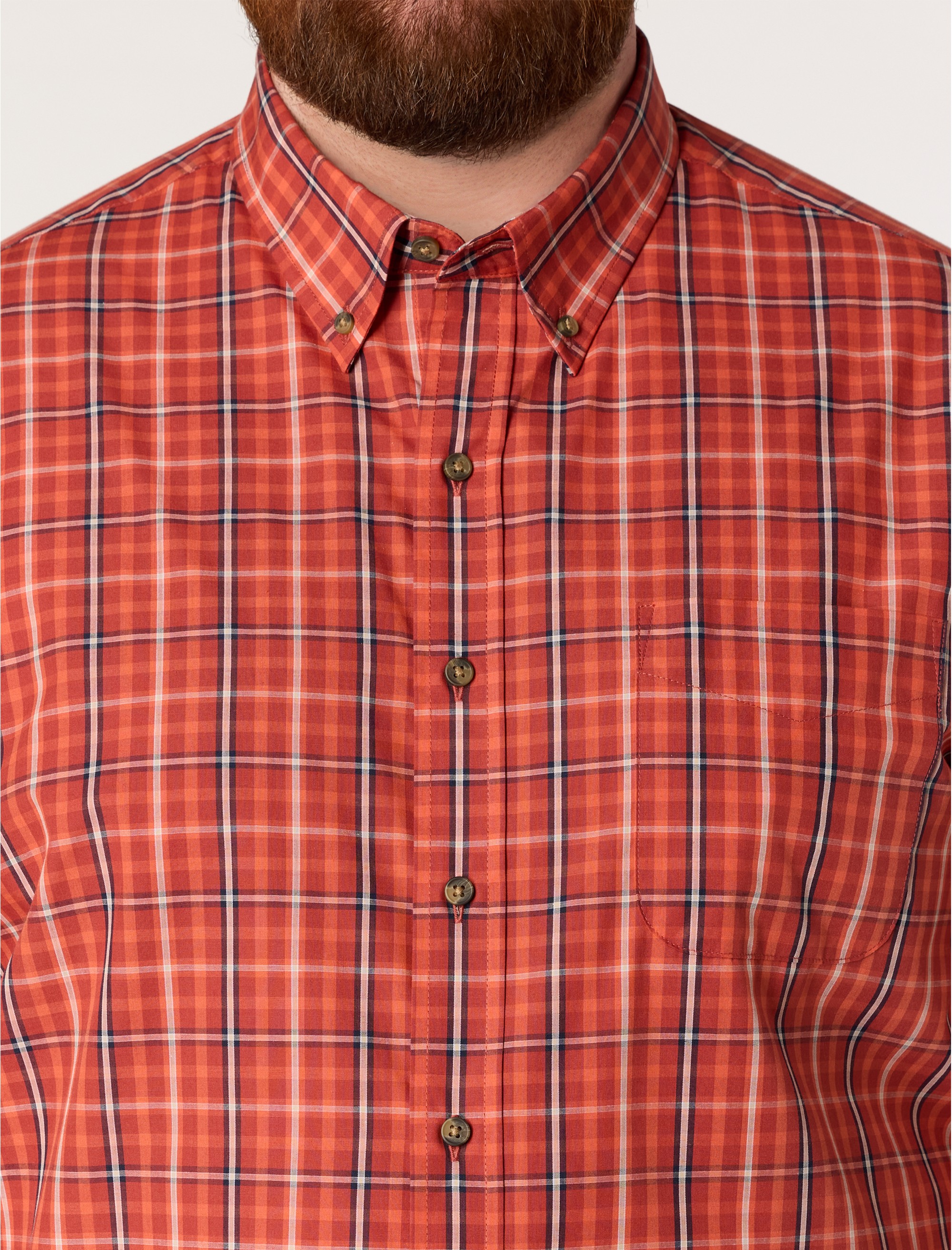 Easy-Care Large Plaid Sport Shirt - thumbnail 3
