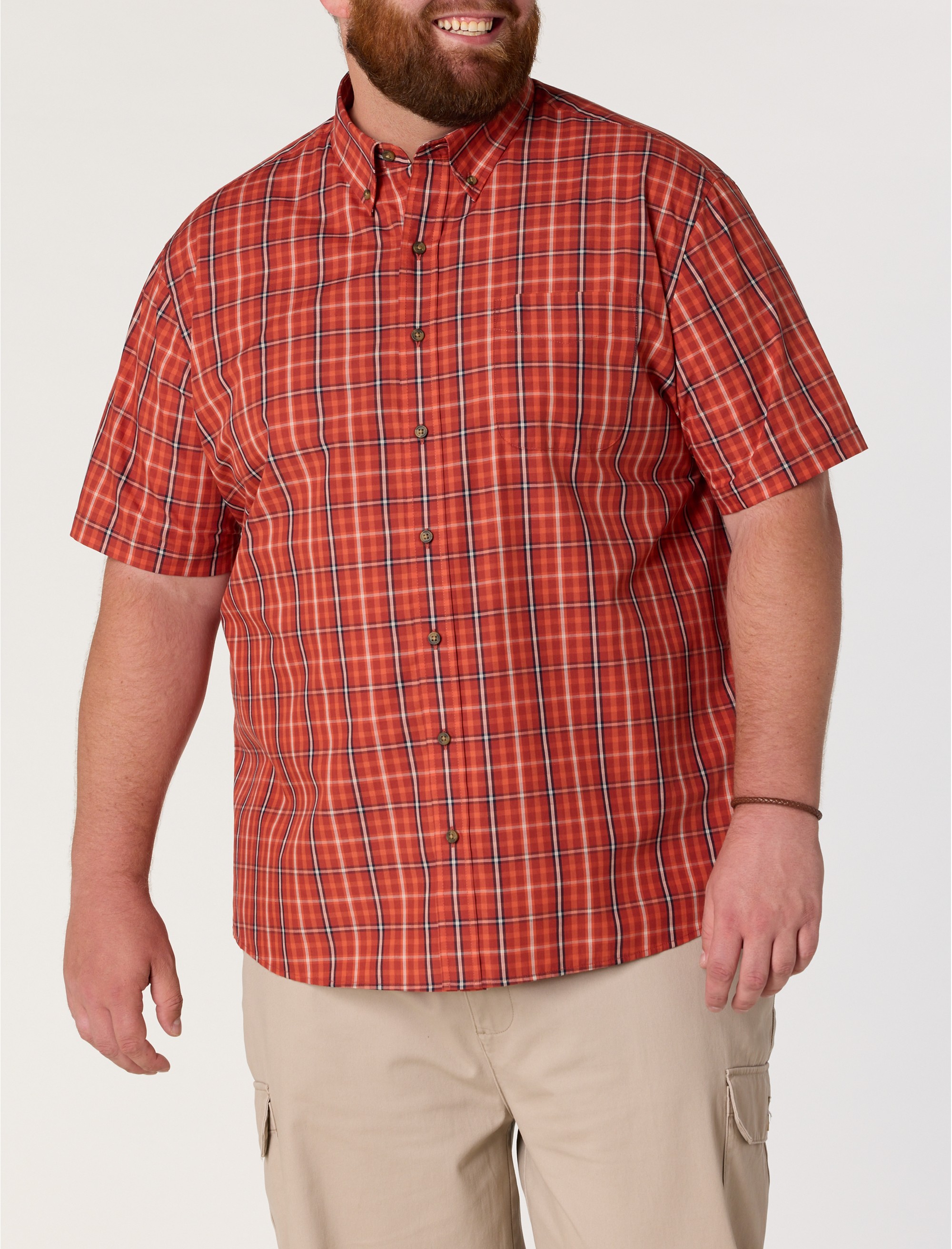 Easy-Care Large Plaid Sport Shirt - thumbnail 4