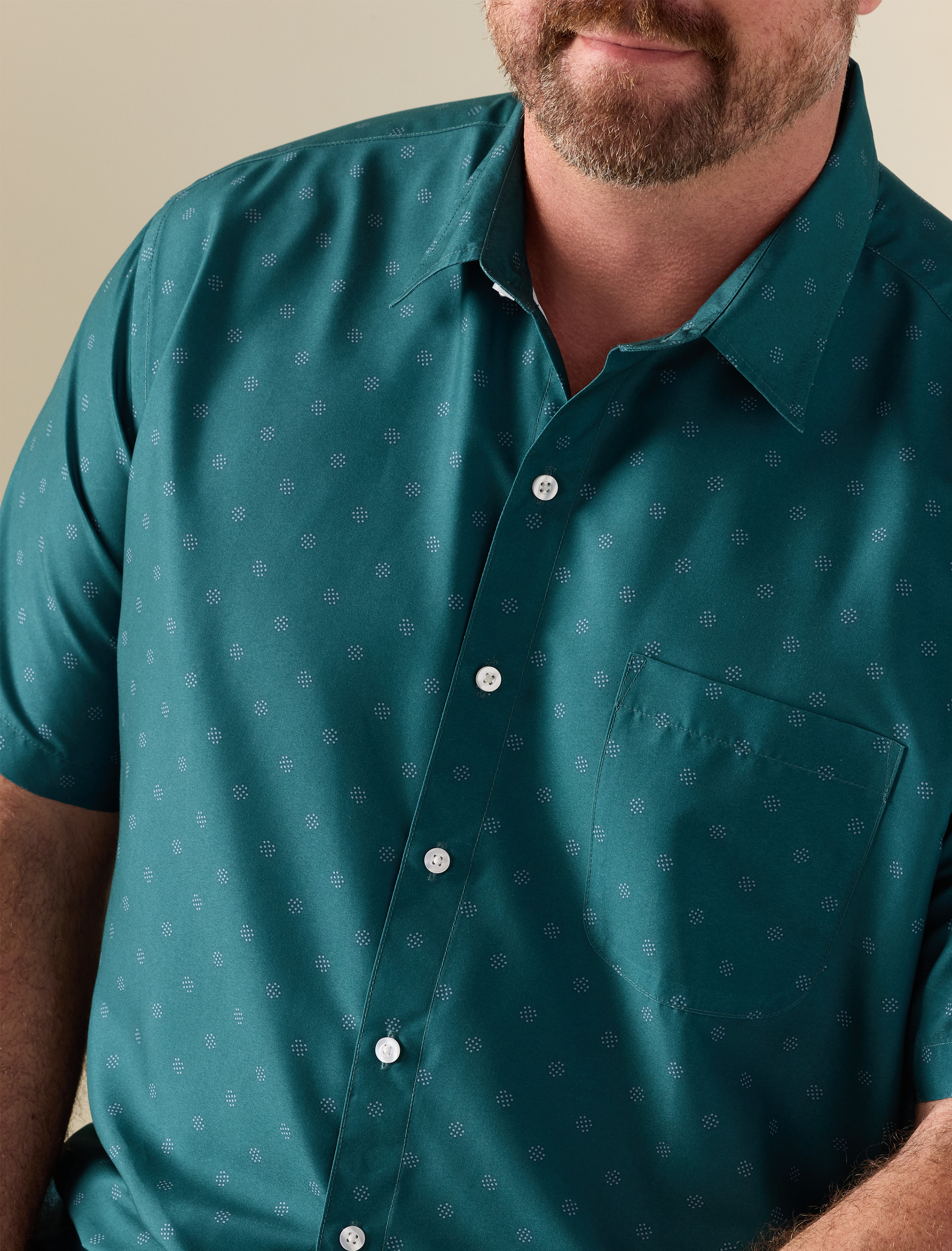 Multi Dot Microfiber Sport Shirt