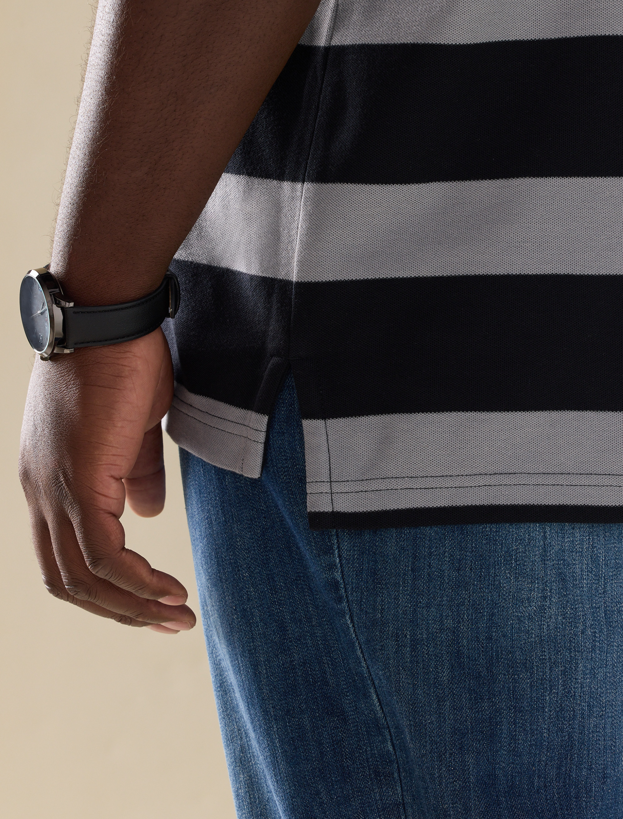 Large Striped Polo Shirt