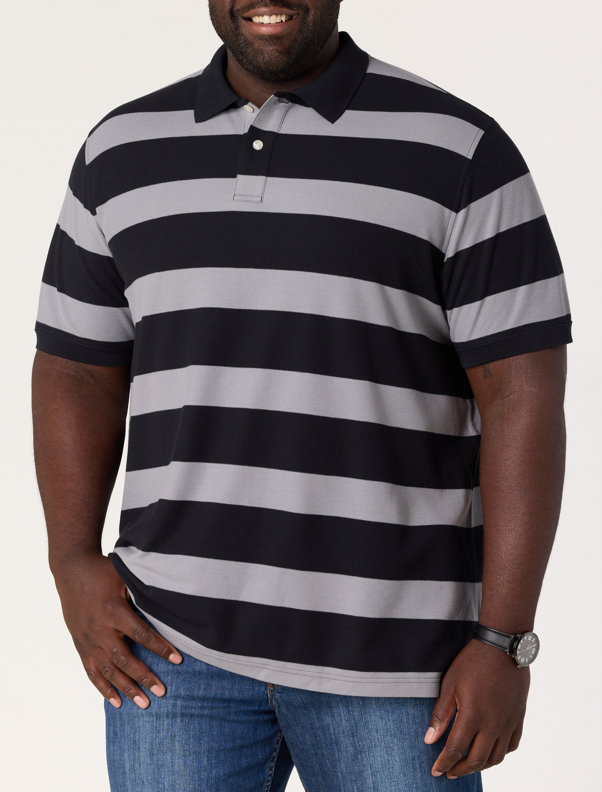 Large Striped Polo Shirt