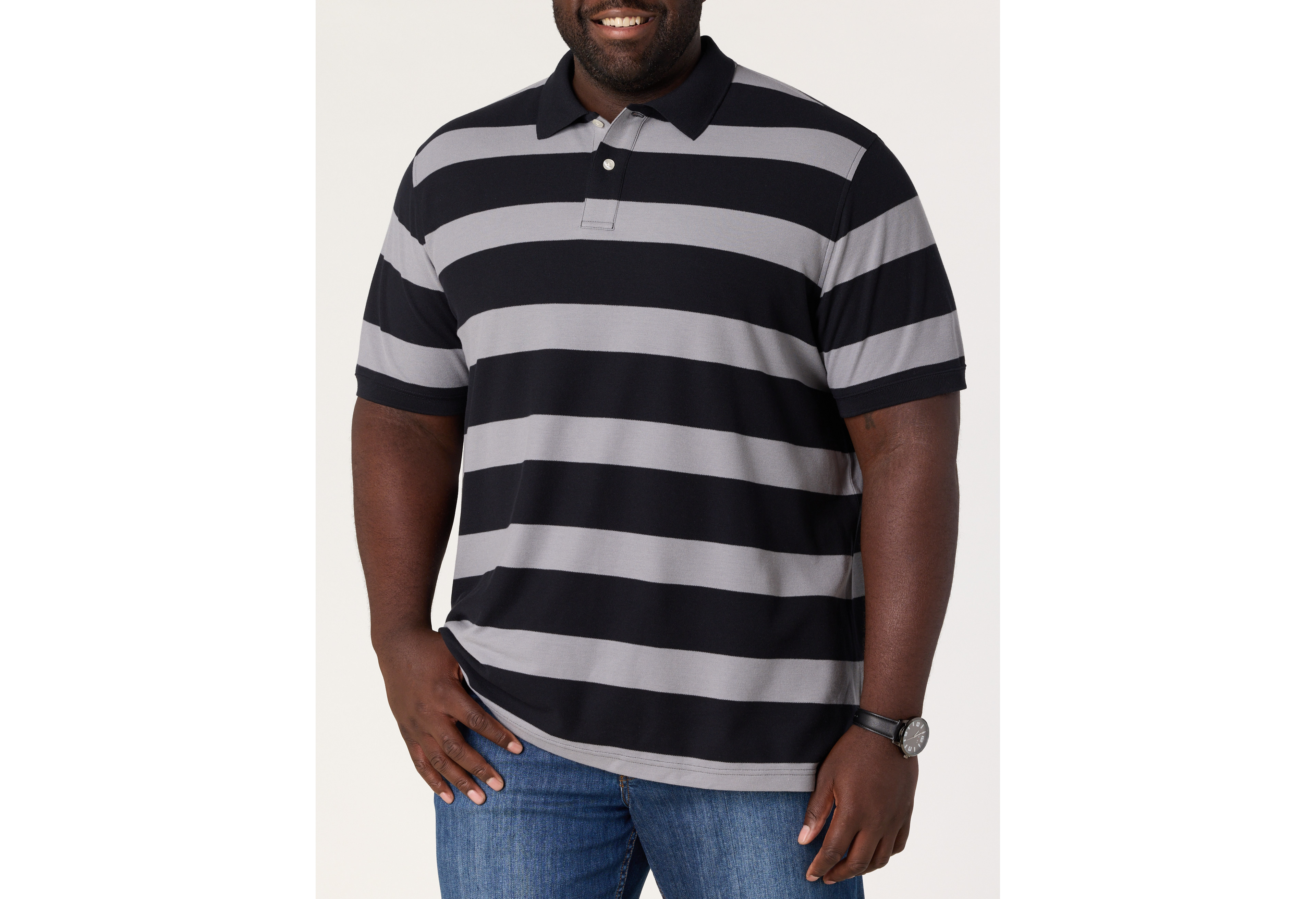 Large Striped Polo Shirt