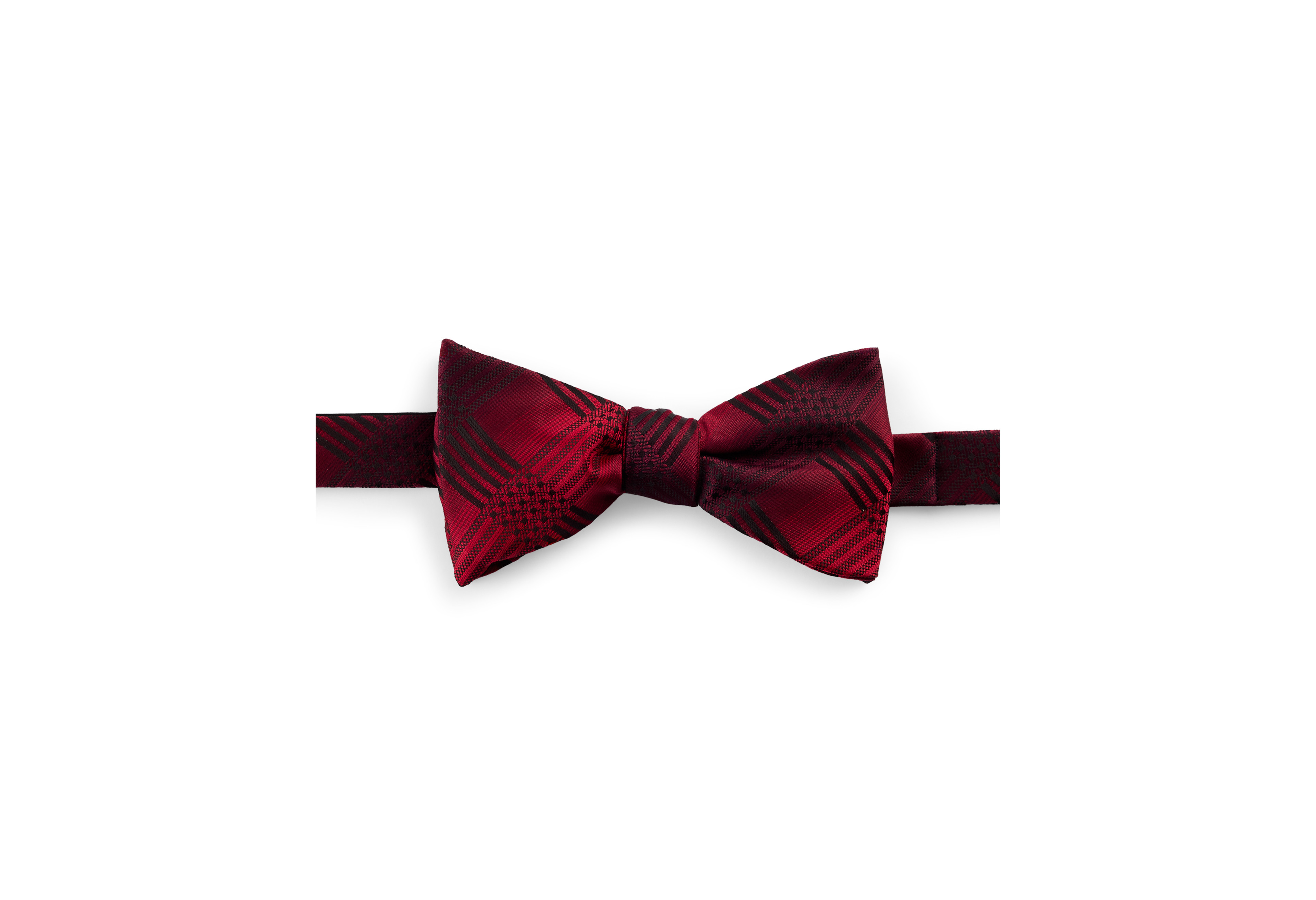 Tonal Plaid Bow Tie