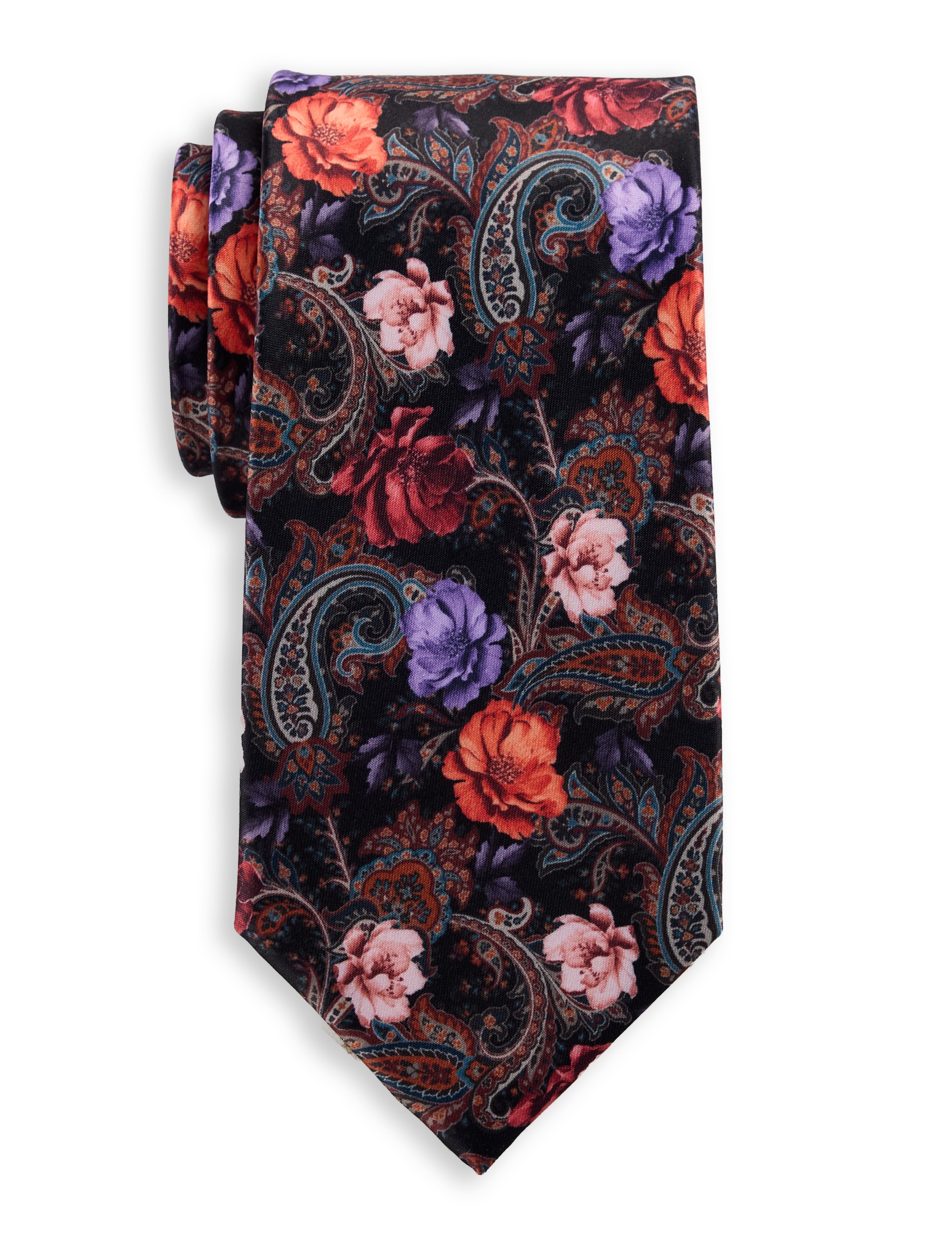 Printed Floral Paisley Tie - thumbnail 3