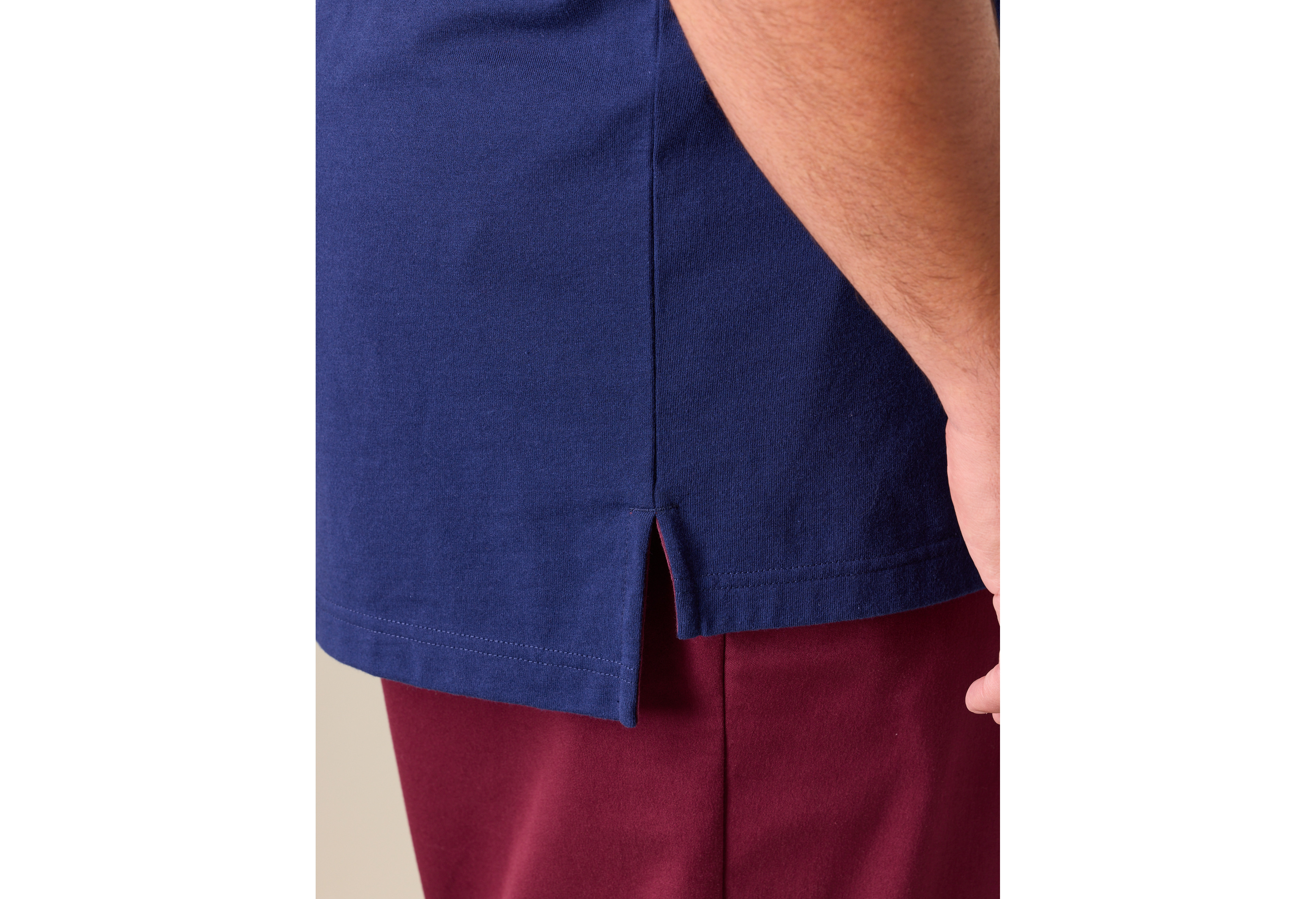 Chest-Striped Polo Shirt