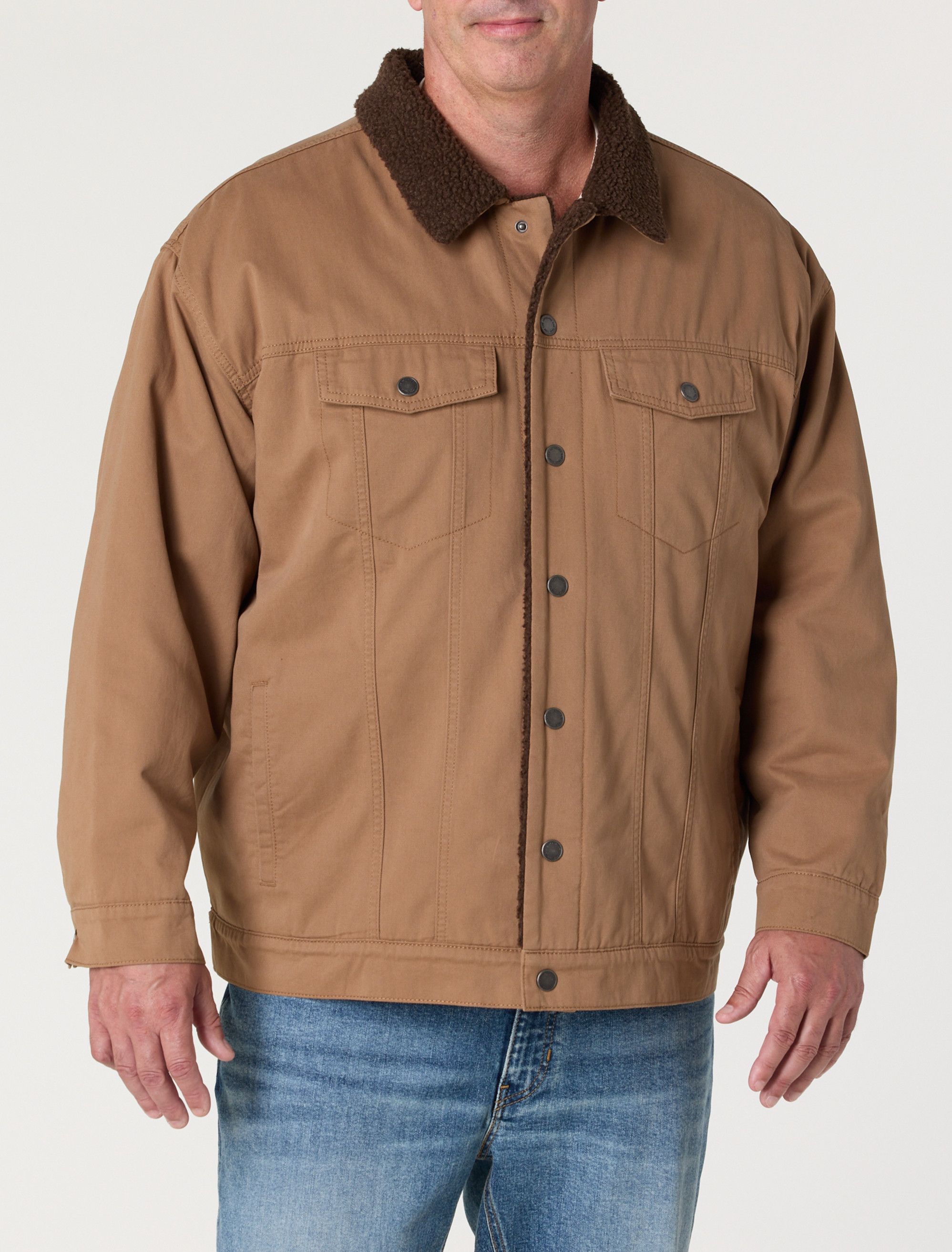 Tan Sherpa Trucker Jacket
