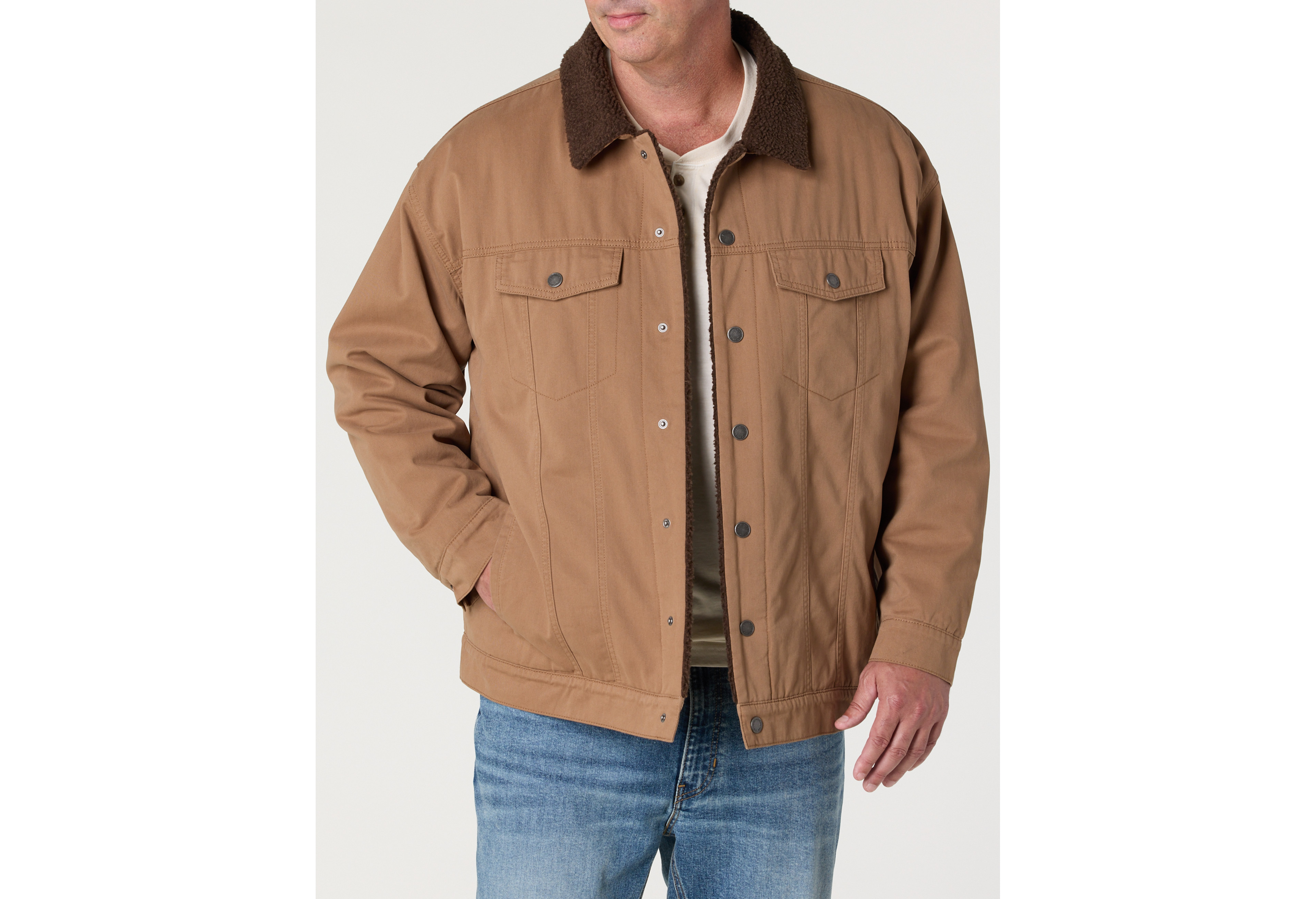 Tan Sherpa Trucker Jacket