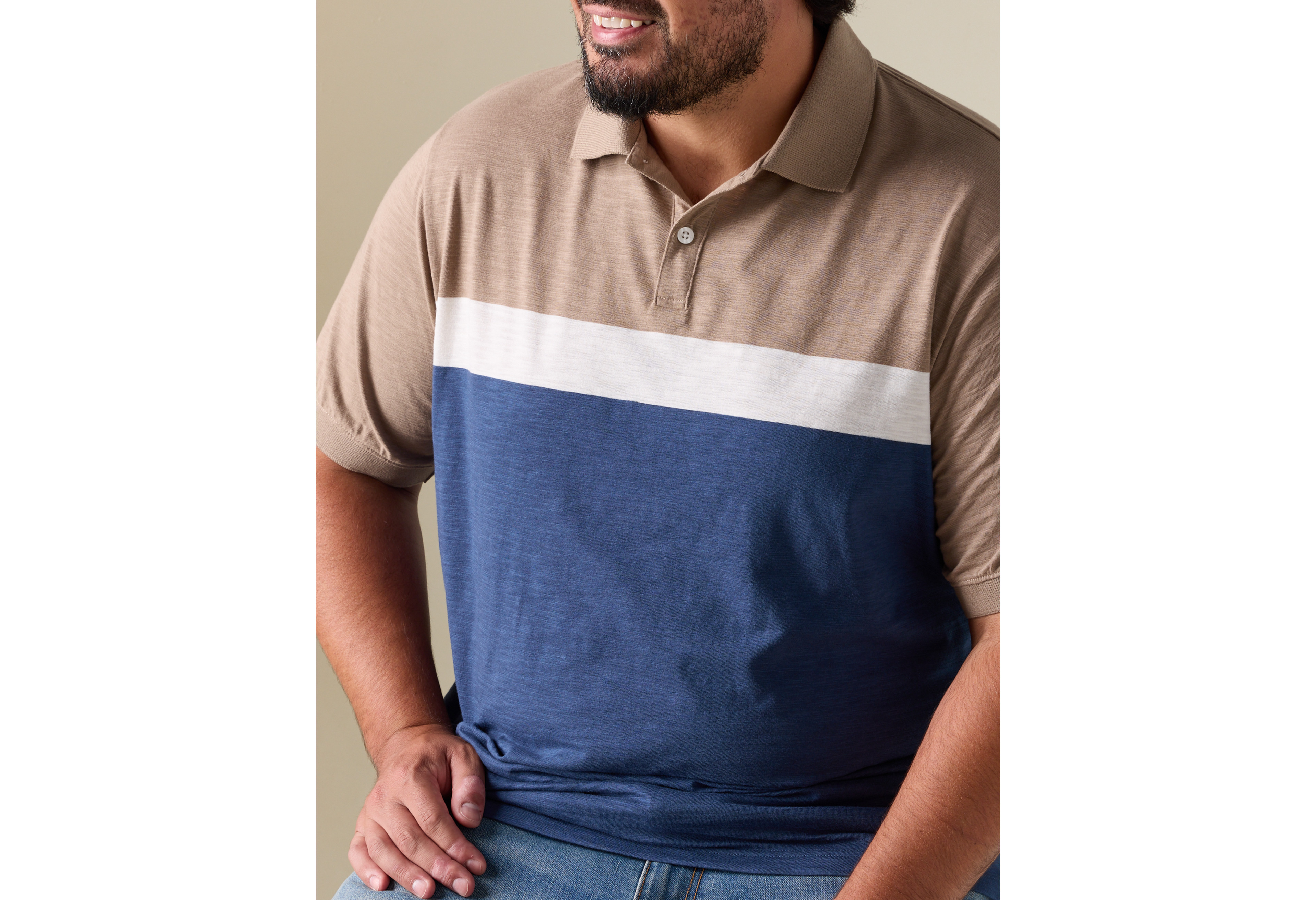 Wide Striped Polo Shirt