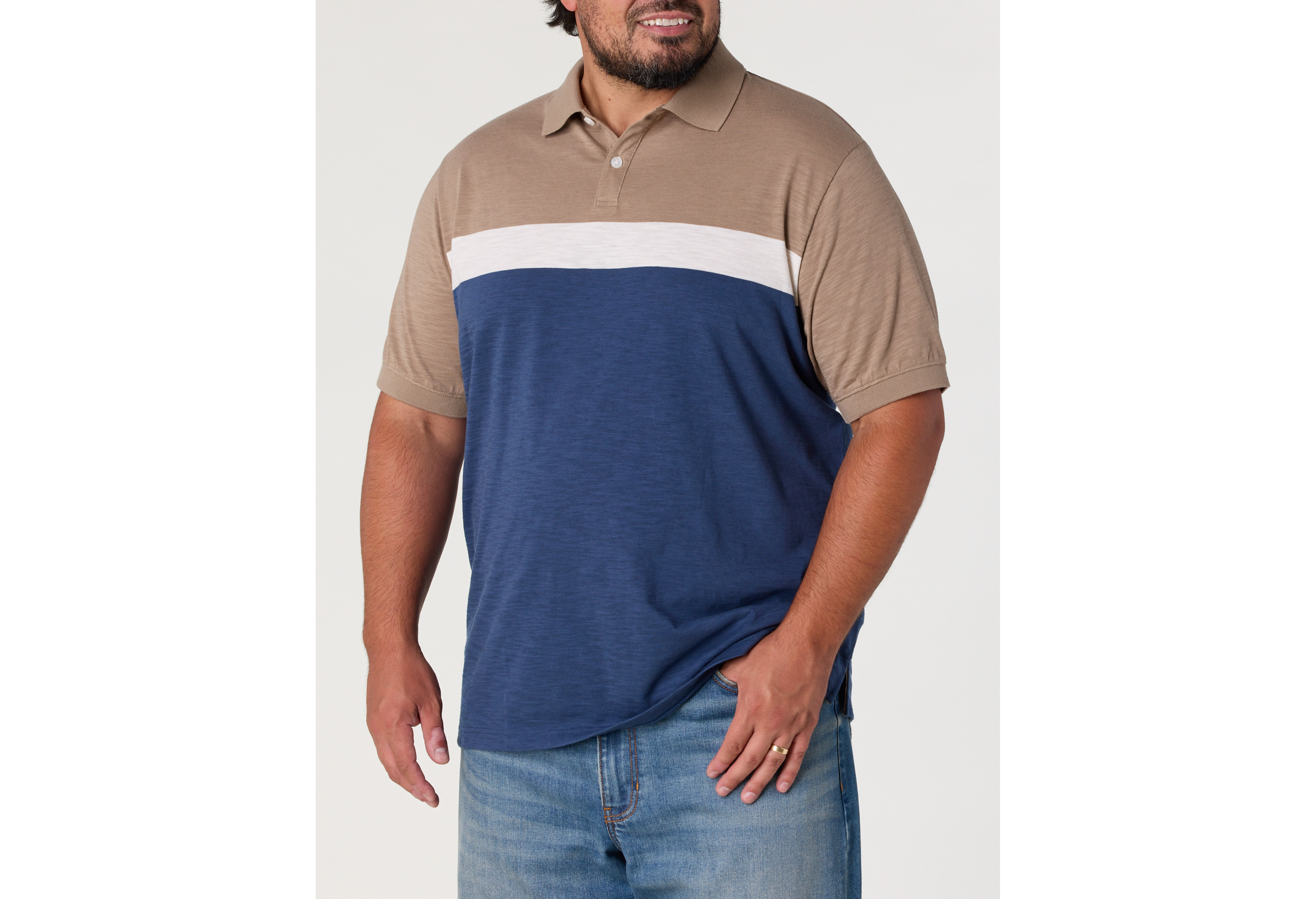Wide Striped Polo Shirt