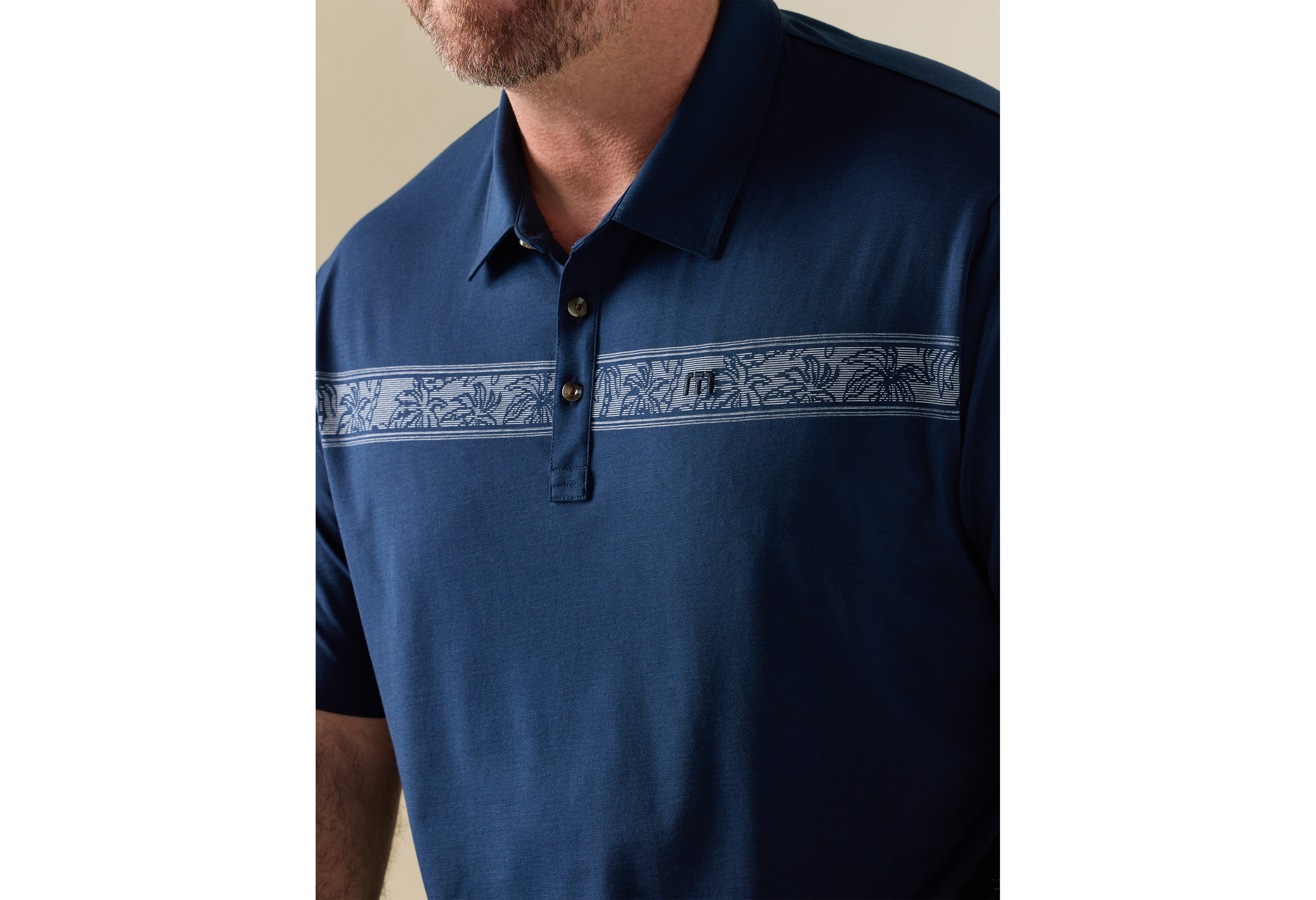 Heater Series Chest-Striped Polo Shirt