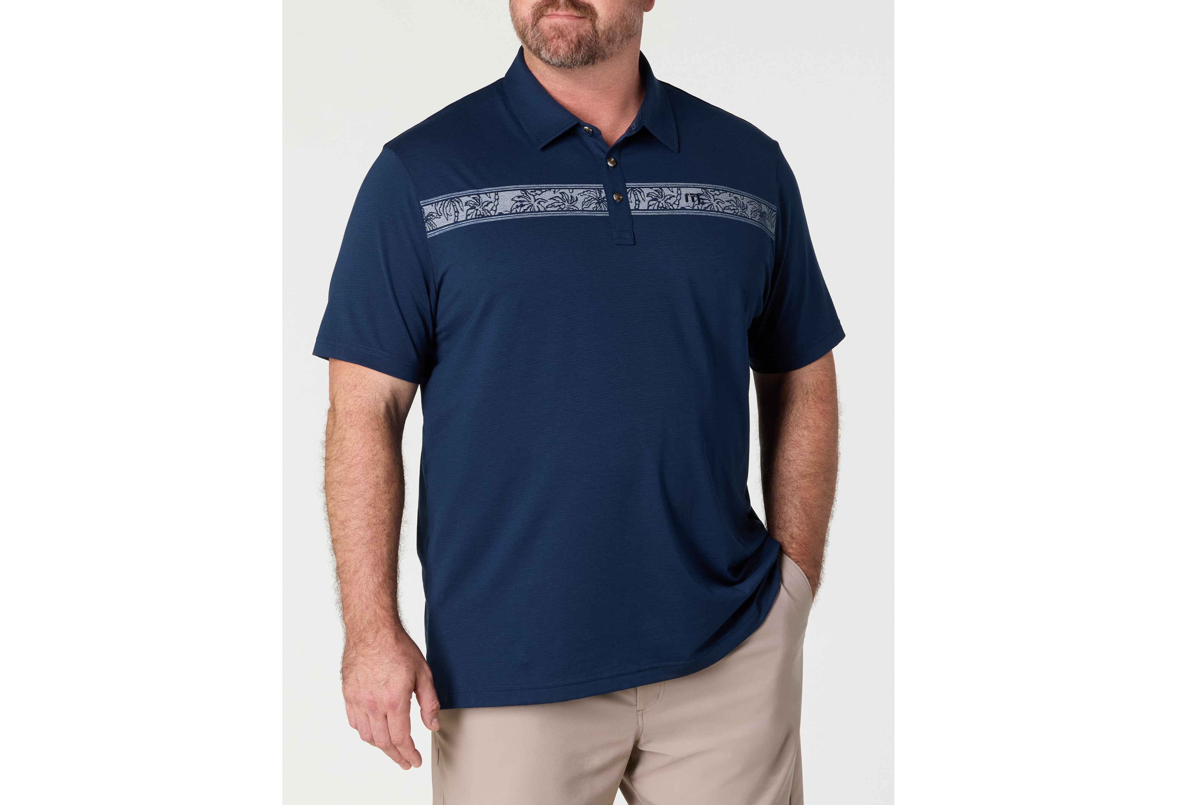 Heater Series Chest-Striped Polo Shirt