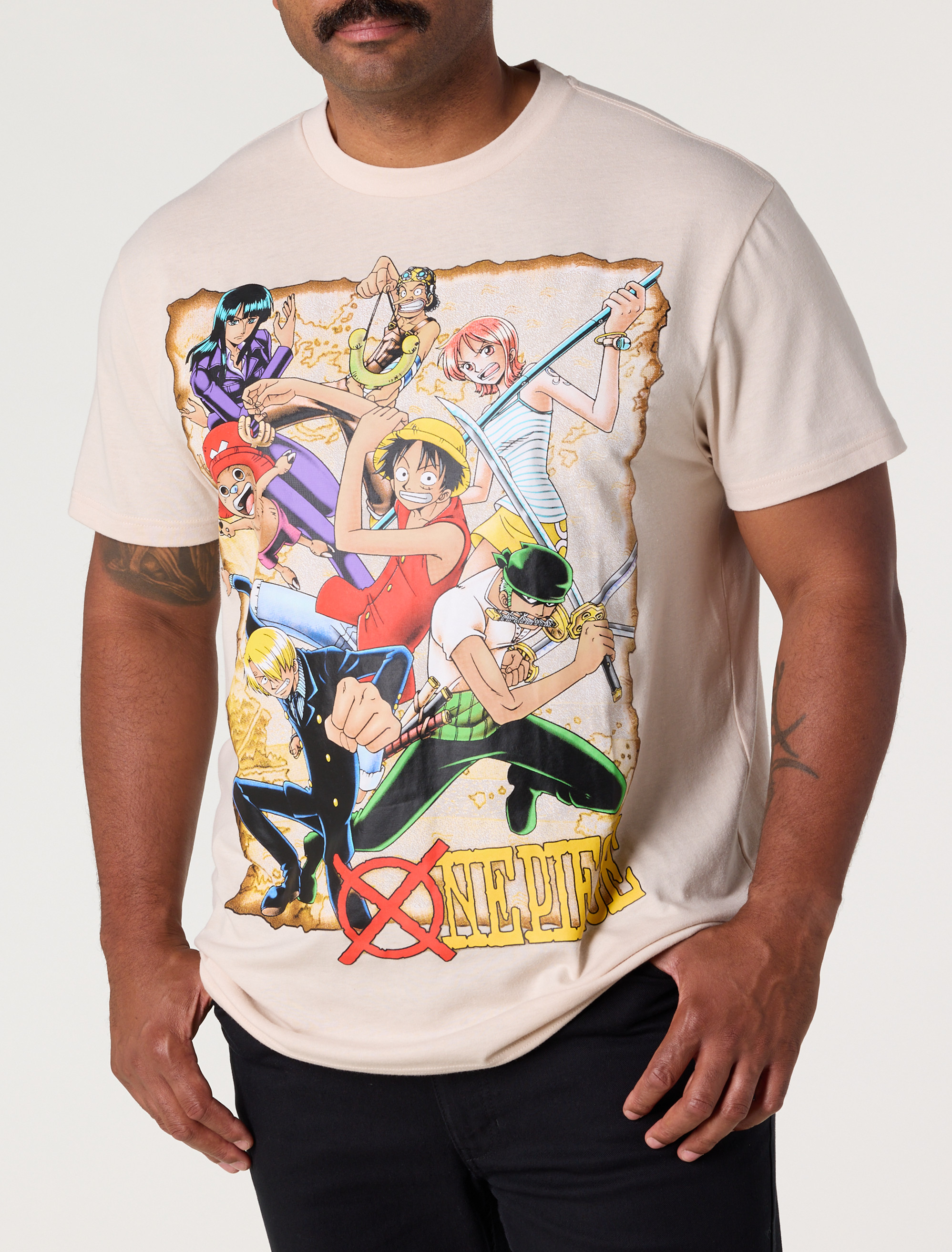 Big & Tall Men's One Piece Graphic Tee - Tan - Size 1XLT