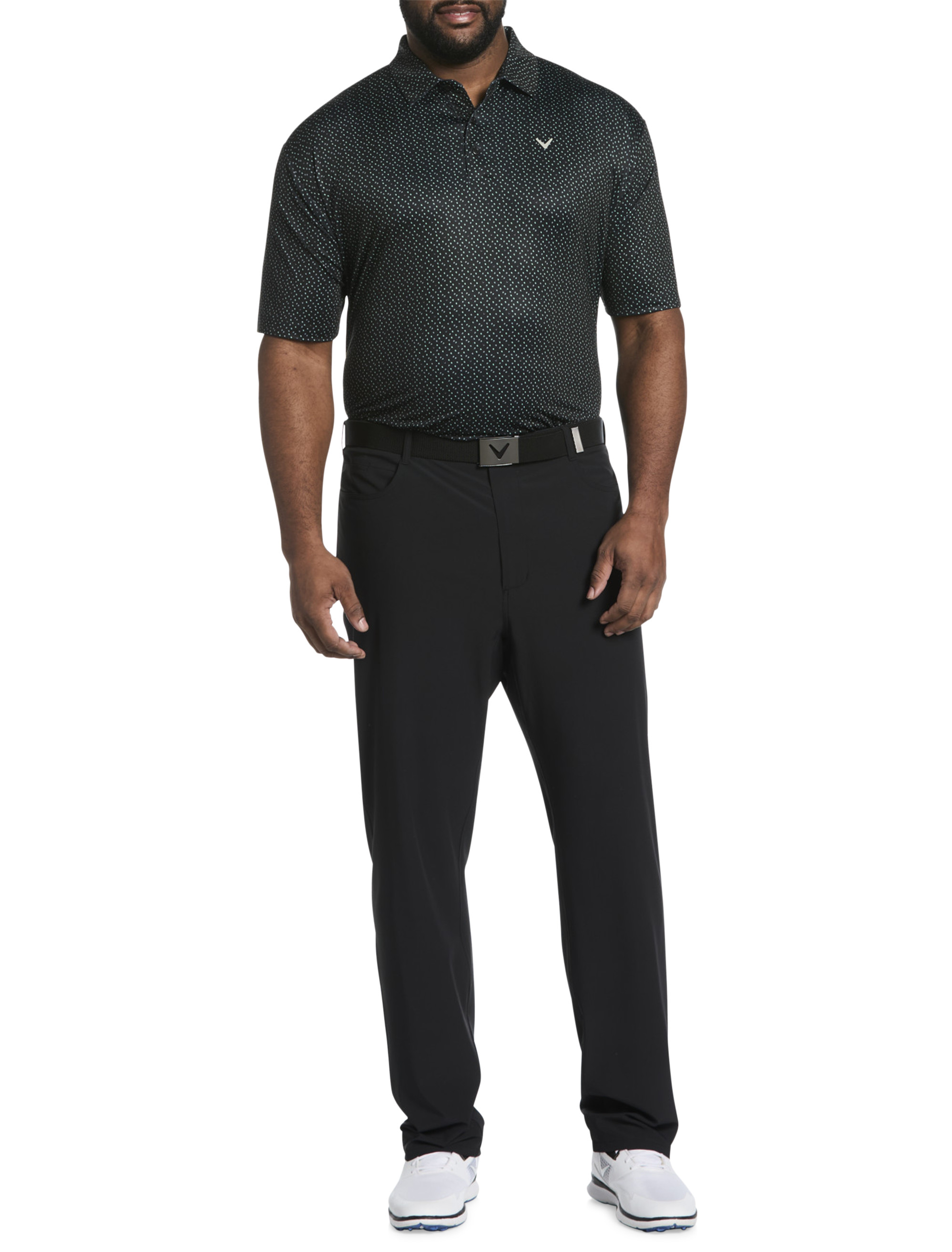 All Over Score Golf Print Polo Shirt