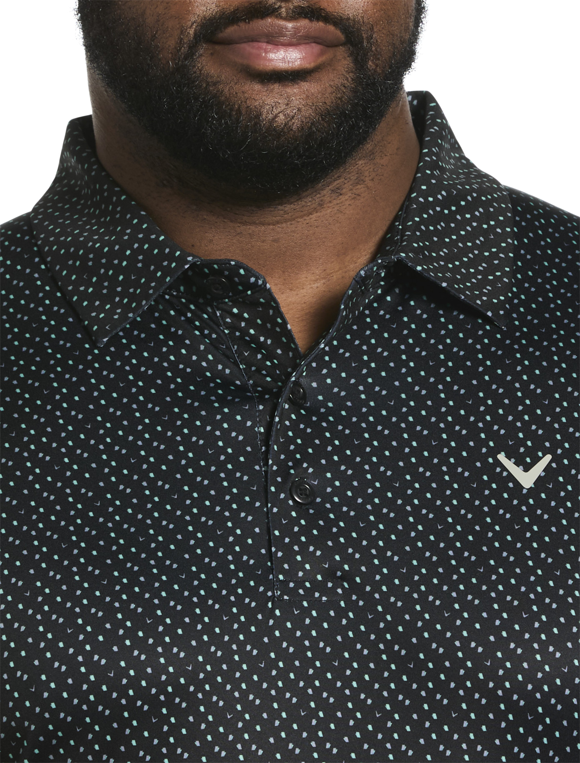 All Over Score Golf Print Polo Shirt