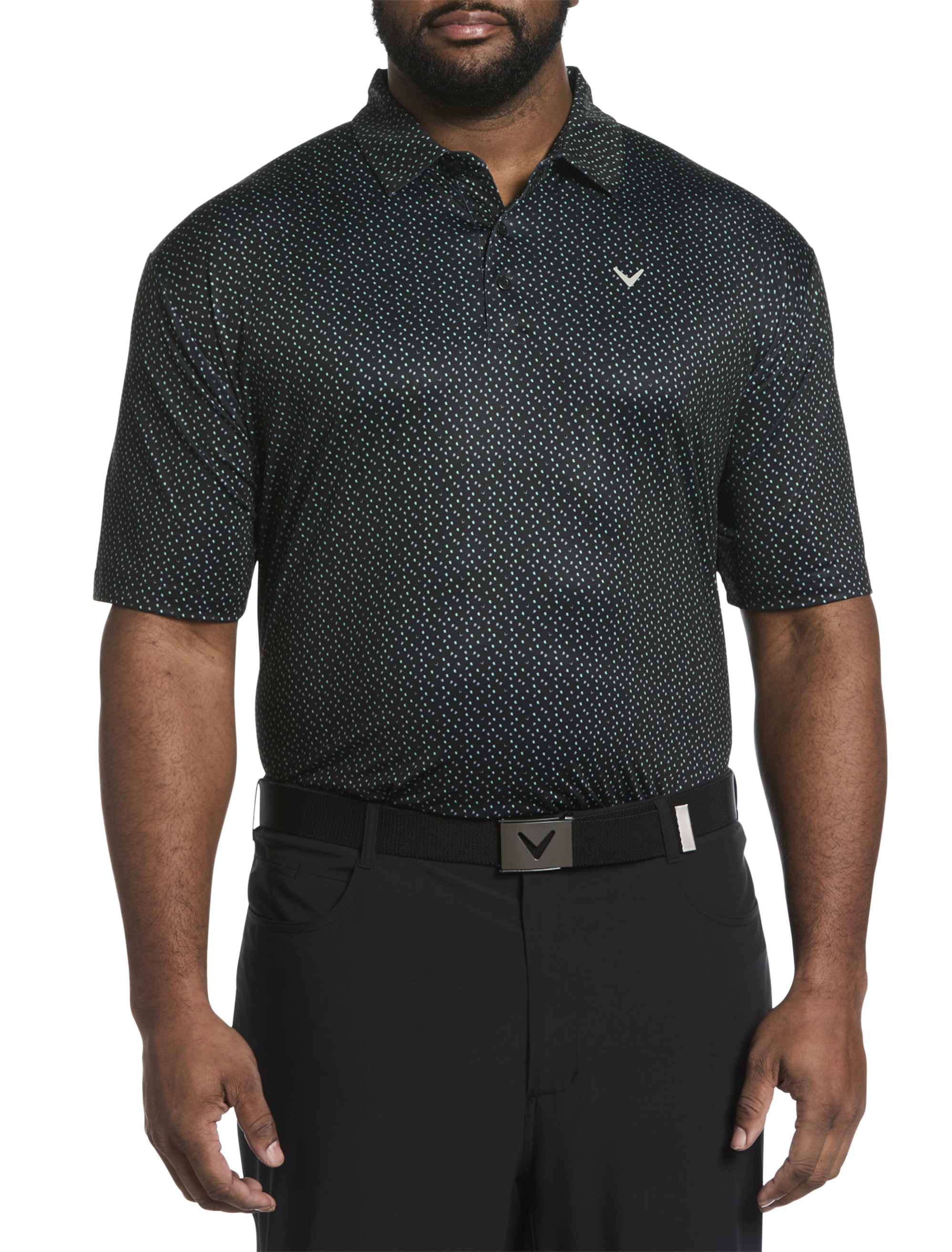 All Over Score Golf Print Polo Shirt