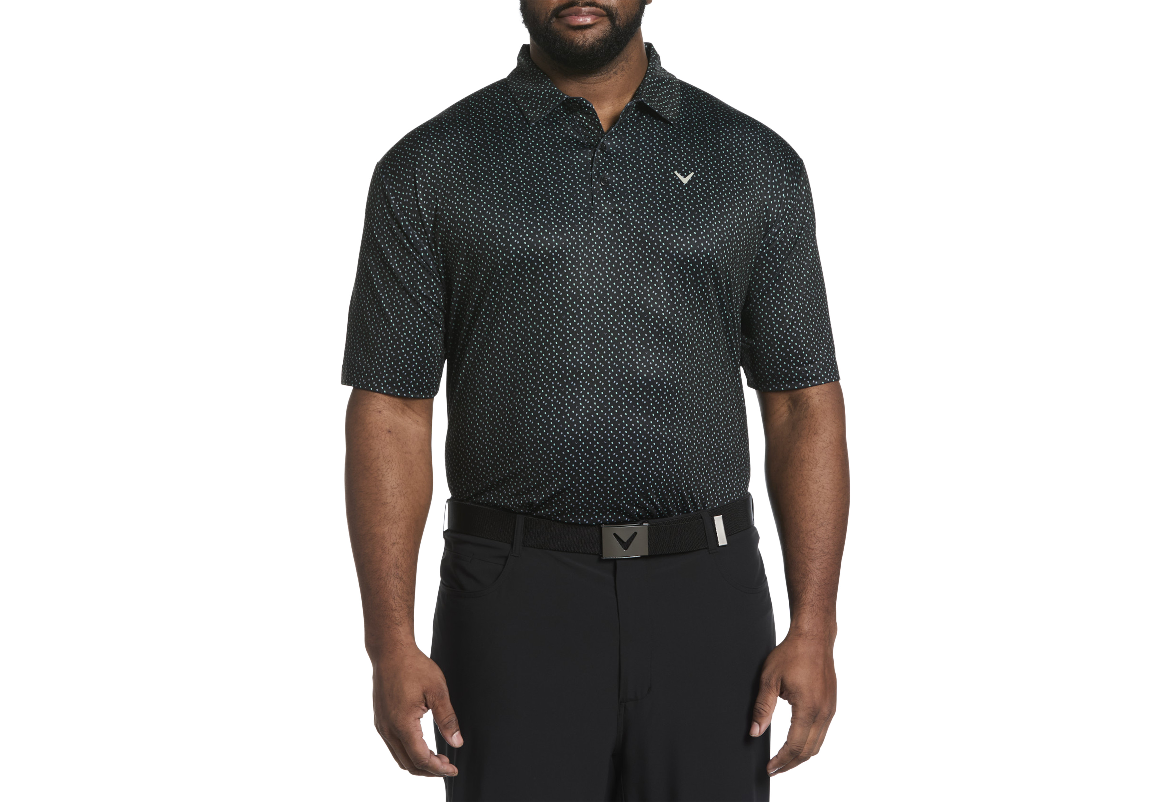 All Over Score Golf Print Polo Shirt