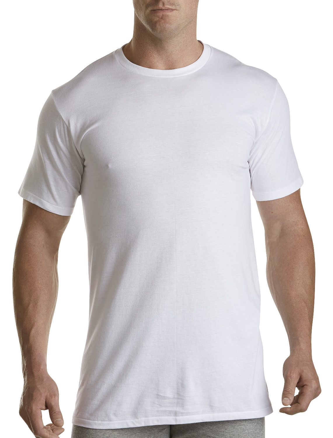 Sculptx Tall Mens White Performance Crew Neck Undershirt With