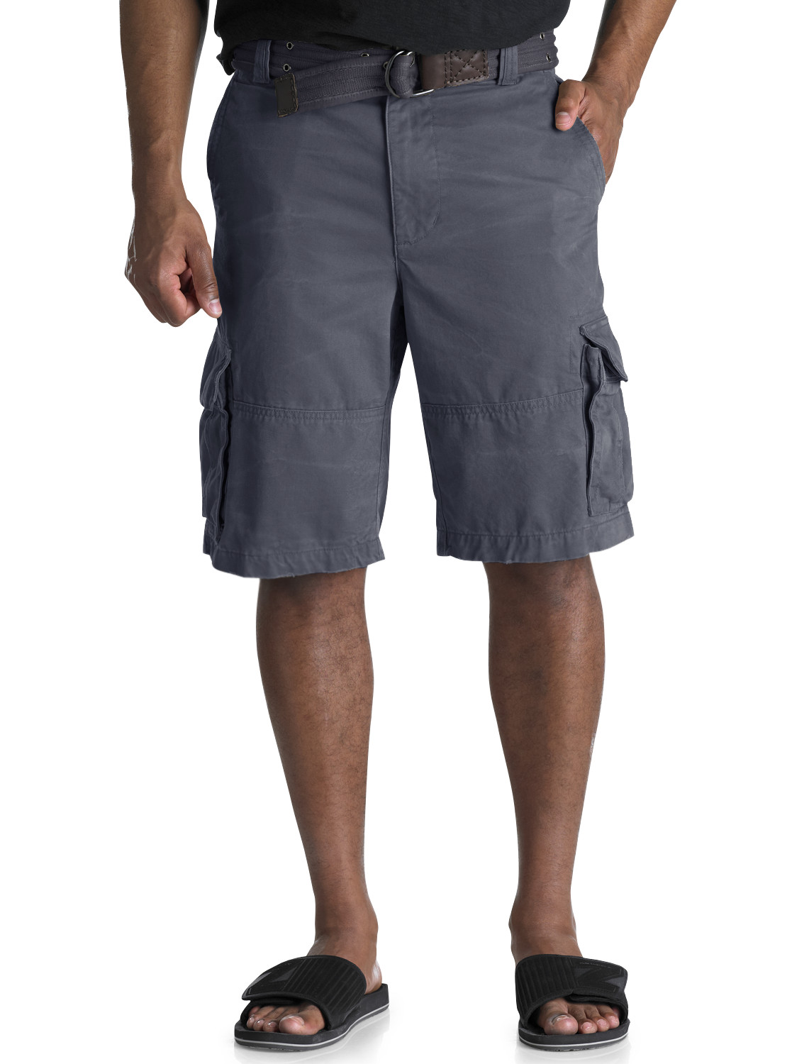 Big + Tall, Society of One Distressed Cargo Shorts