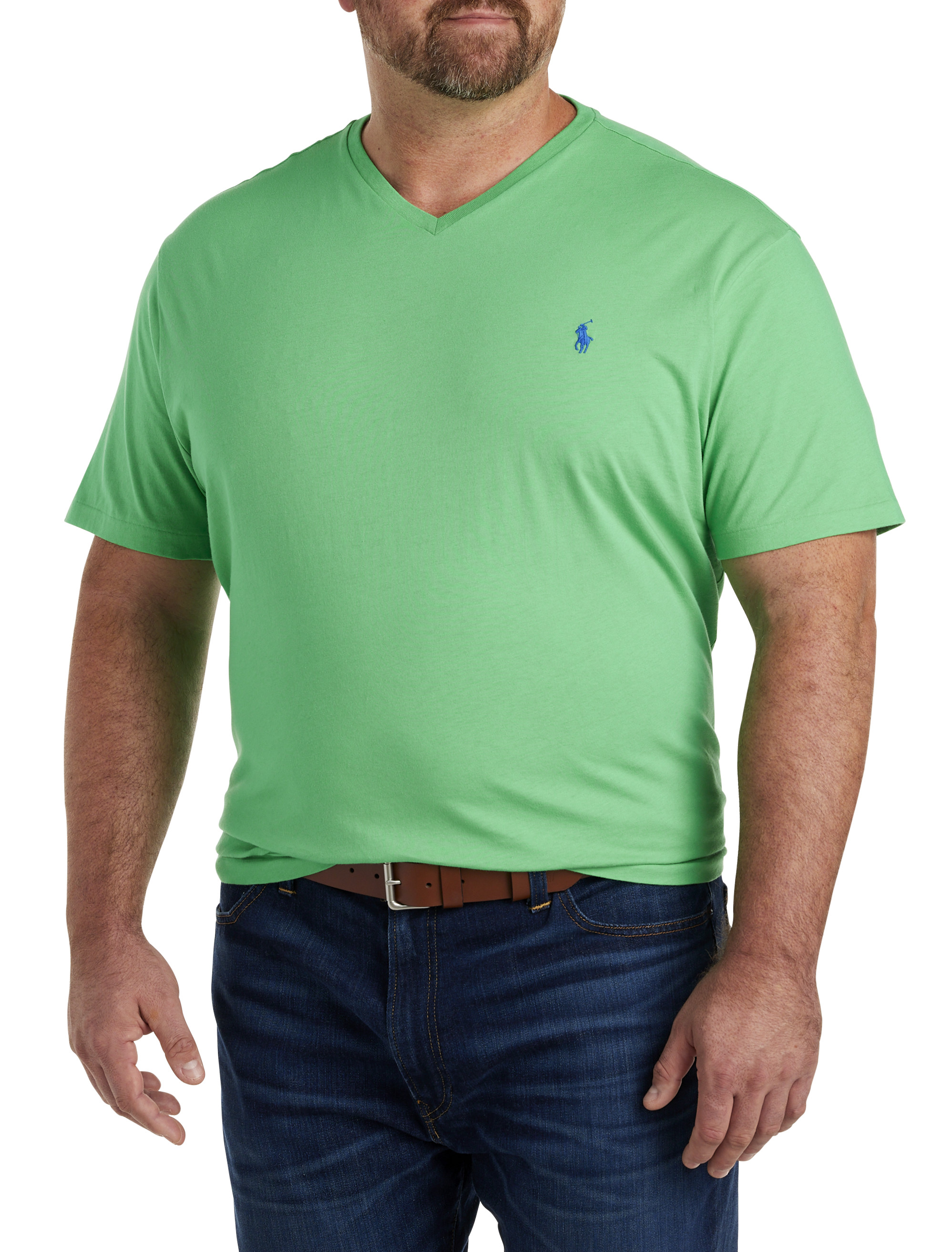 Green polo v neck t sales shirt