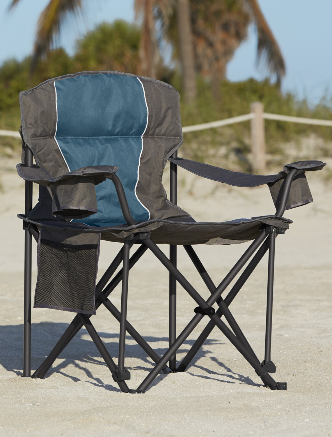 LivingXL 500-Lb. Capacity Heavy-Duty Portable Chair Blue 500 lb